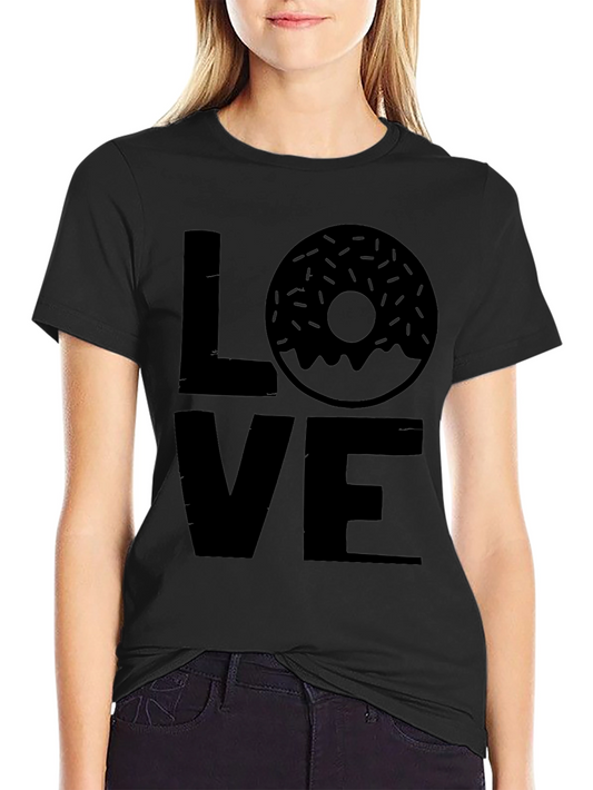 Love Donut Black Graphic Tee