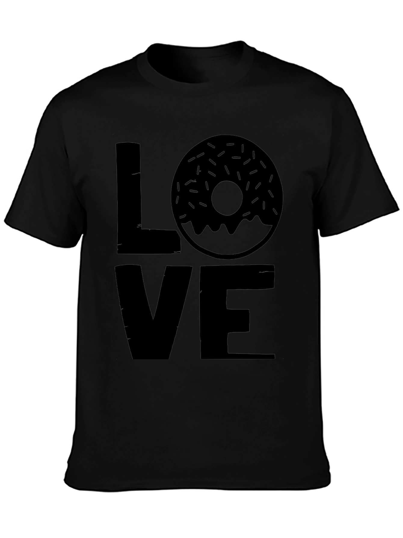 Love Donut Black Graphic Tee
