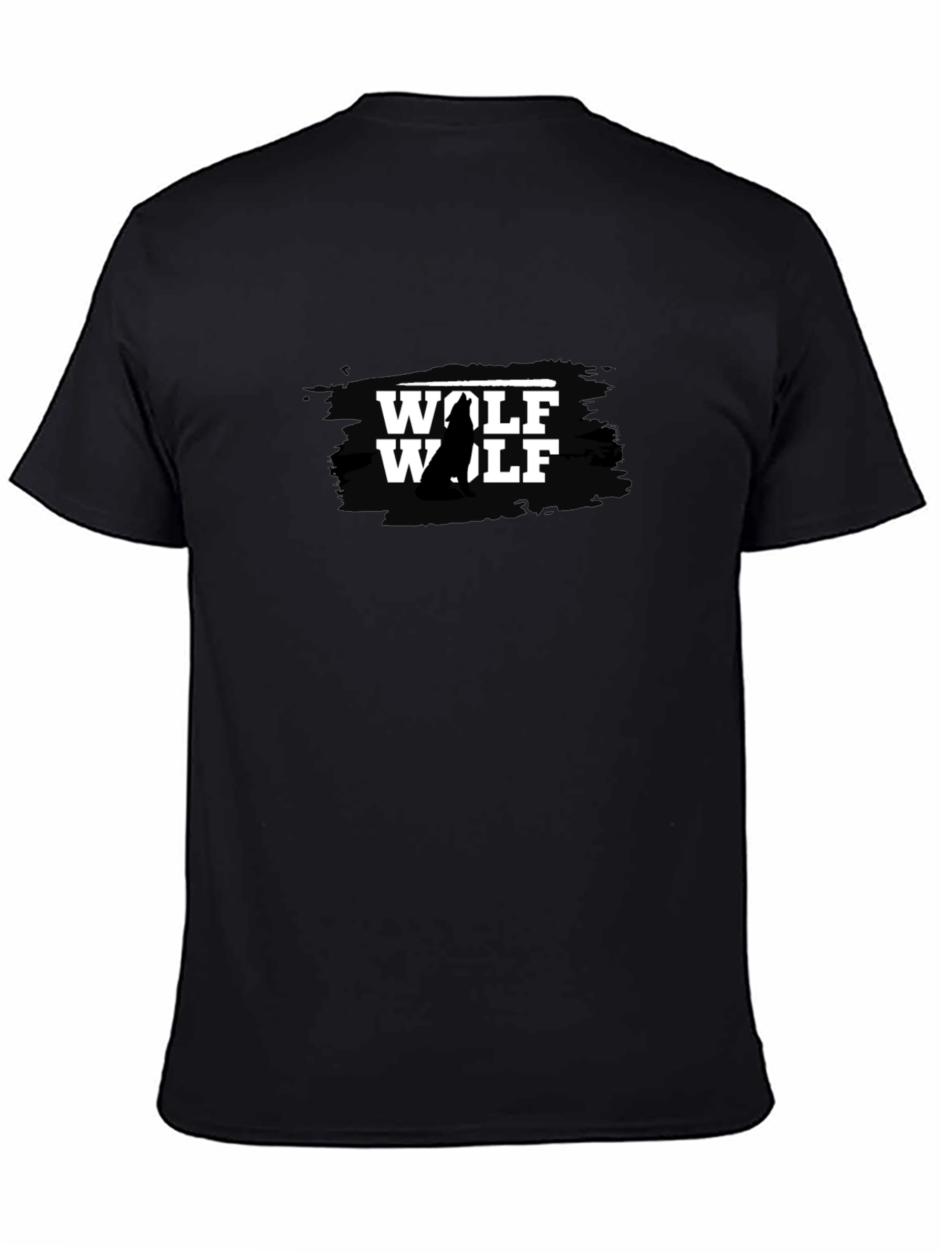 Wolf Graphic T-Shirt - Black Mens