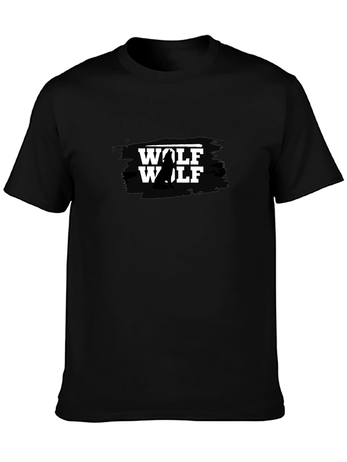 Wolf Graphic T-Shirt - Black Mens