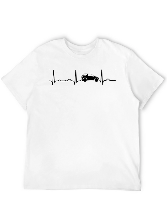 Car Heartbeat Graphic Tee - Black