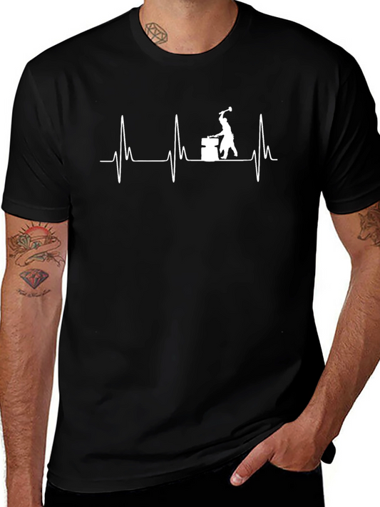 Blacksmith Heartbeat T-Shirt - Forging Passion!