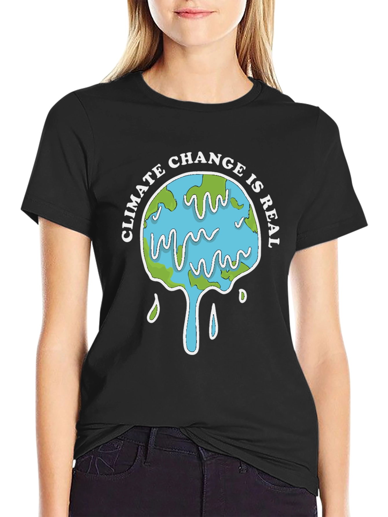 Climate Change Is Real Graphic Tee - Black
