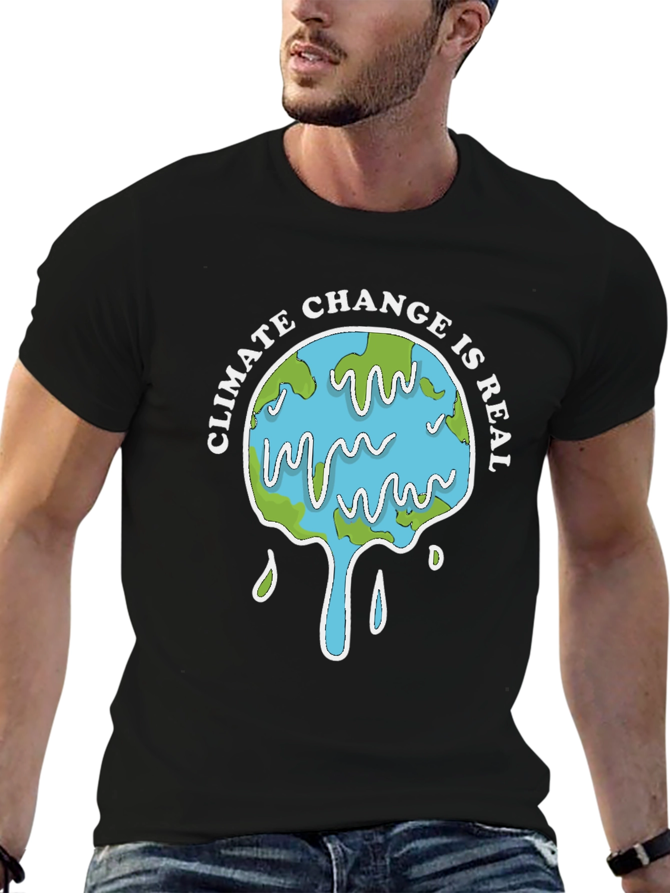 Climate Change Is Real Graphic Tee - Black