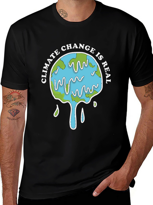 Climate Change Is Real Graphic Tee - Black