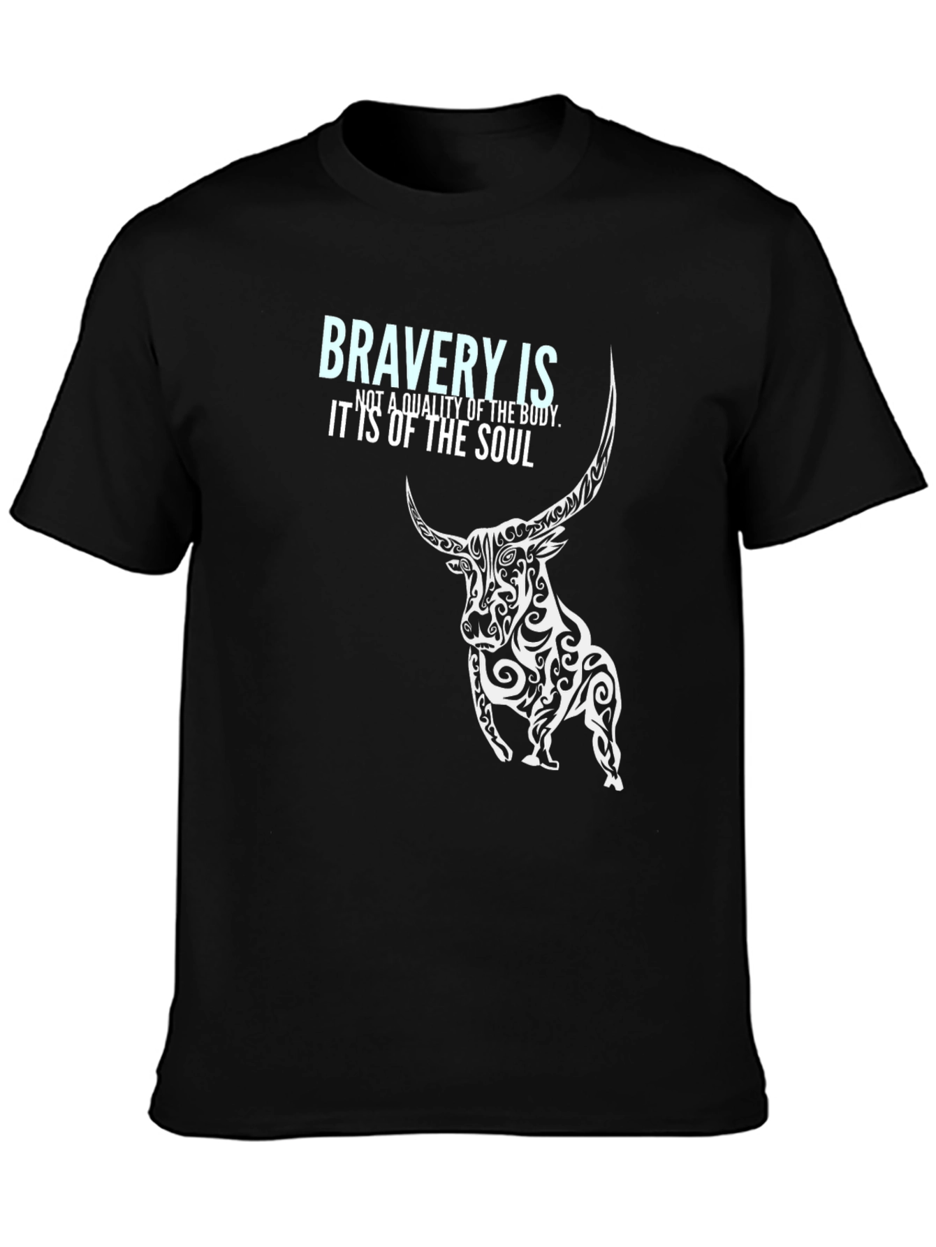 Bravery Soul Bull Black Tee
