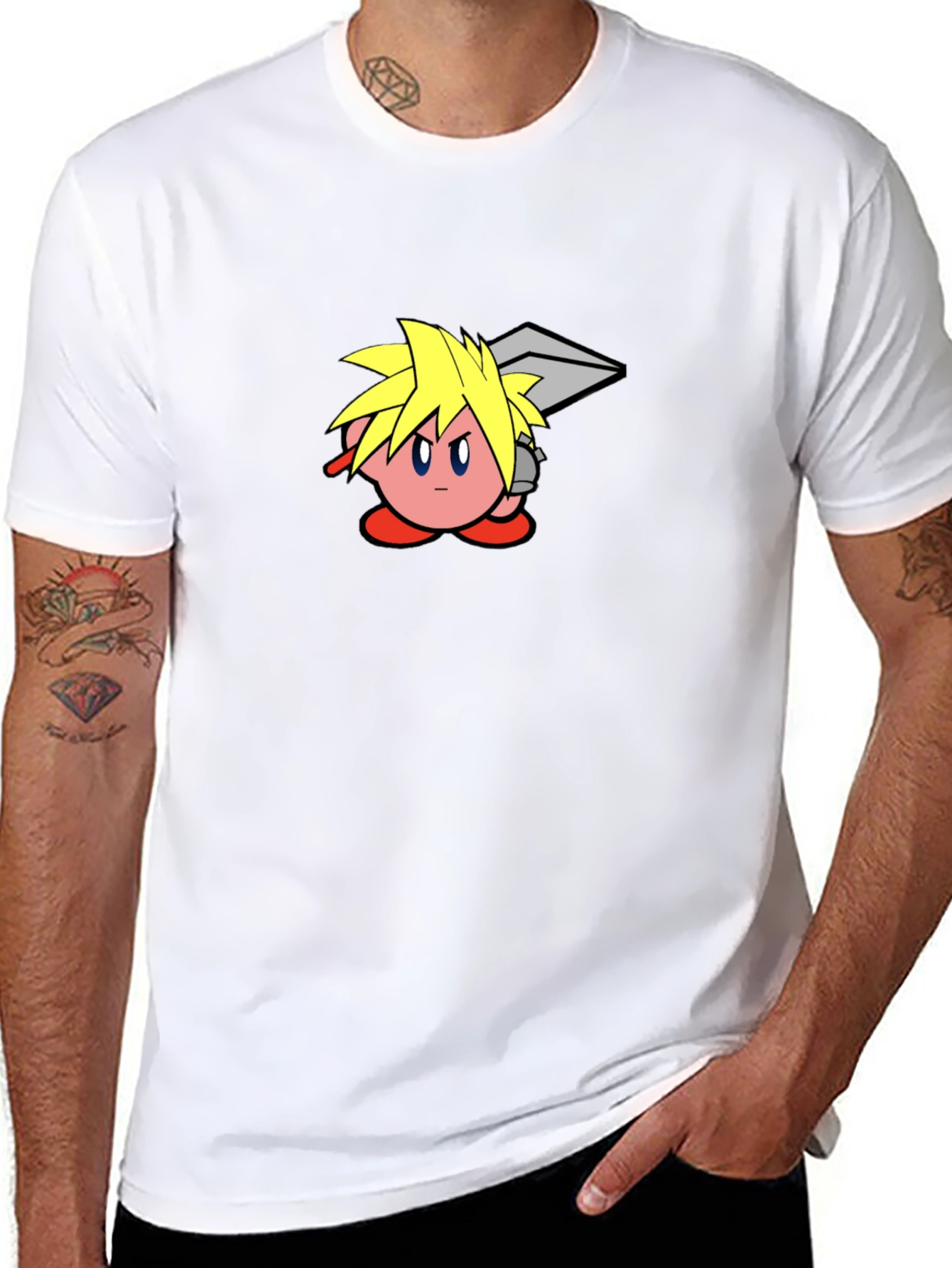 Kirby Cloud T-Shirt - Black Cotton Graphic Tee