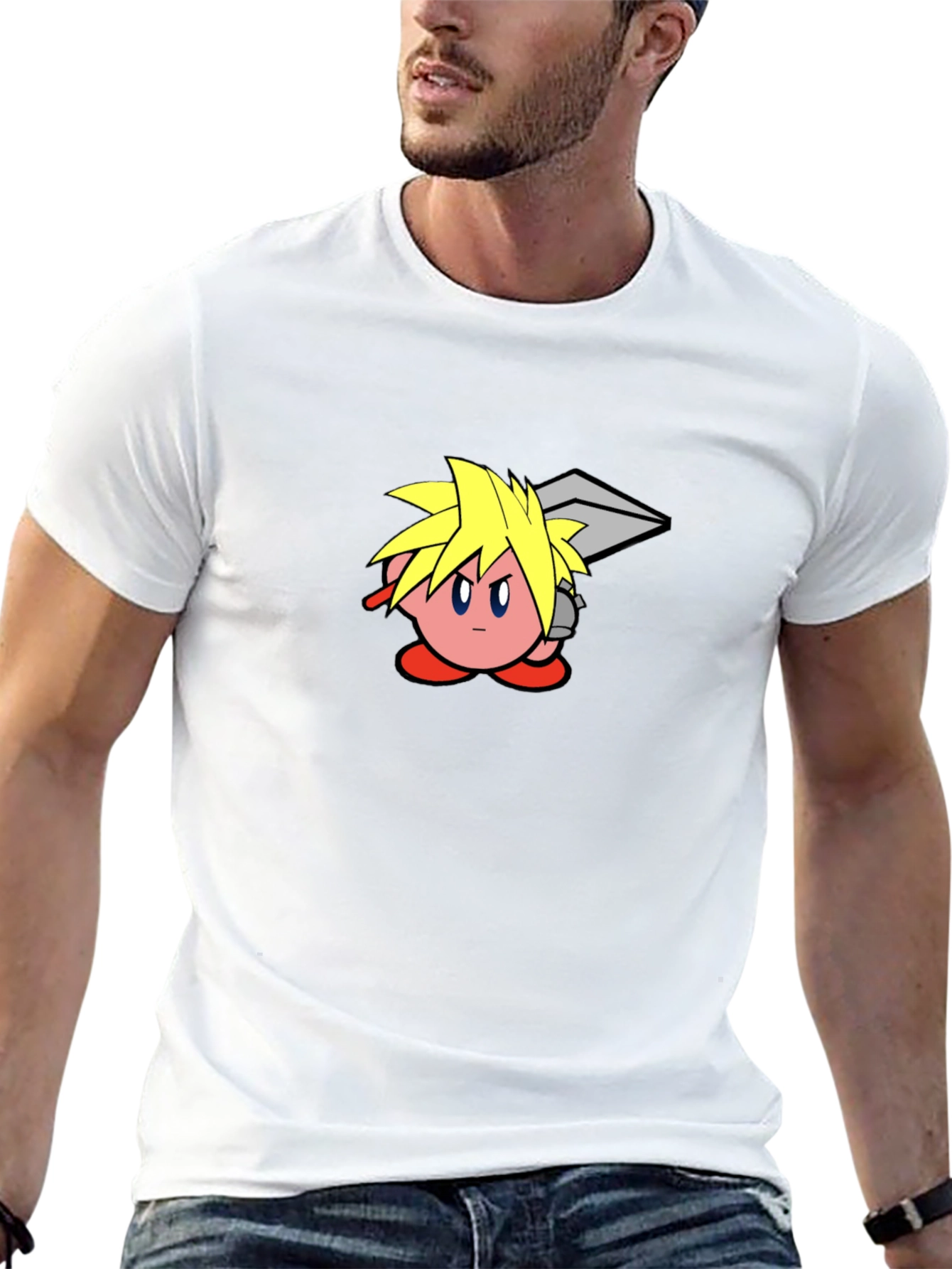 Kirby Cloud T-Shirt - Black Cotton Graphic Tee