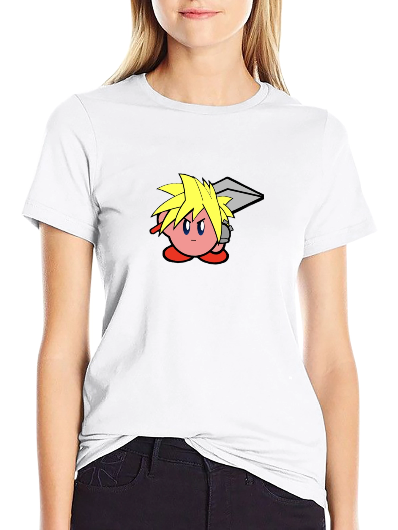 Kirby Cloud T-Shirt - Black Cotton Graphic Tee