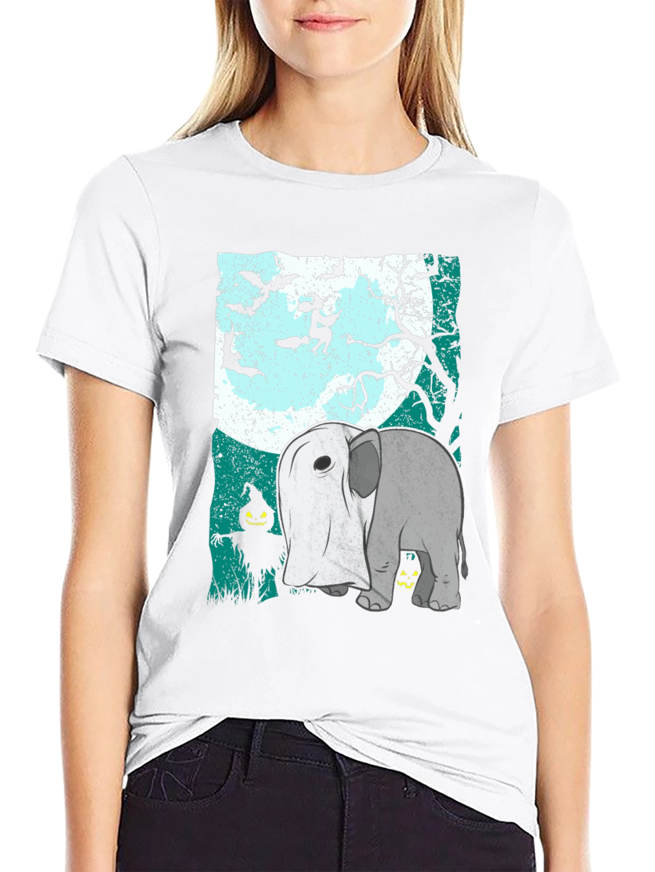 Halloween Elephant Ghost T-Shirt