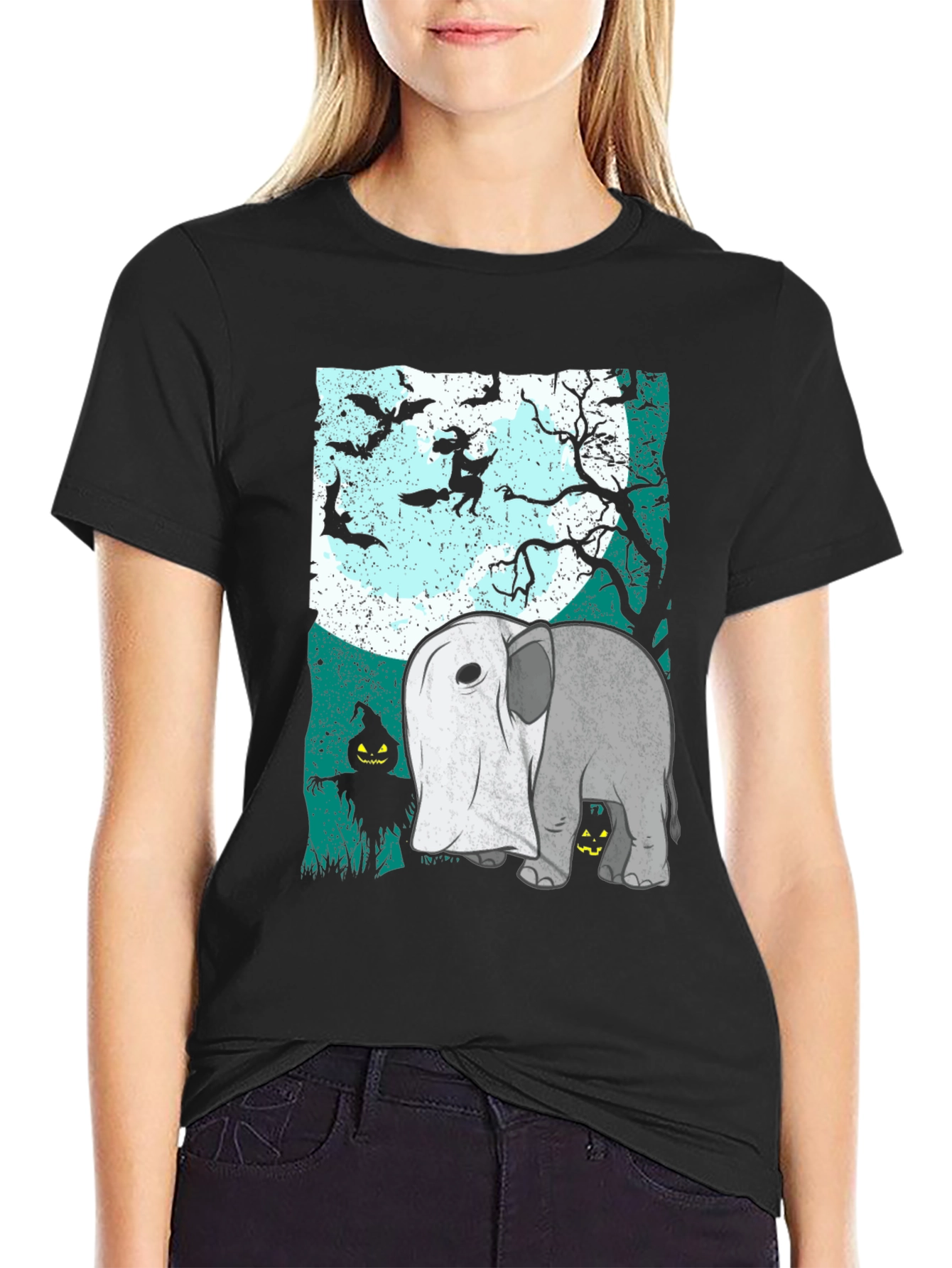 Halloween Elephant Ghost T-Shirt