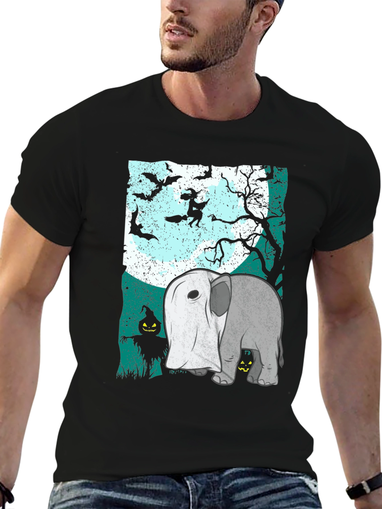 Halloween Elephant Ghost T-Shirt