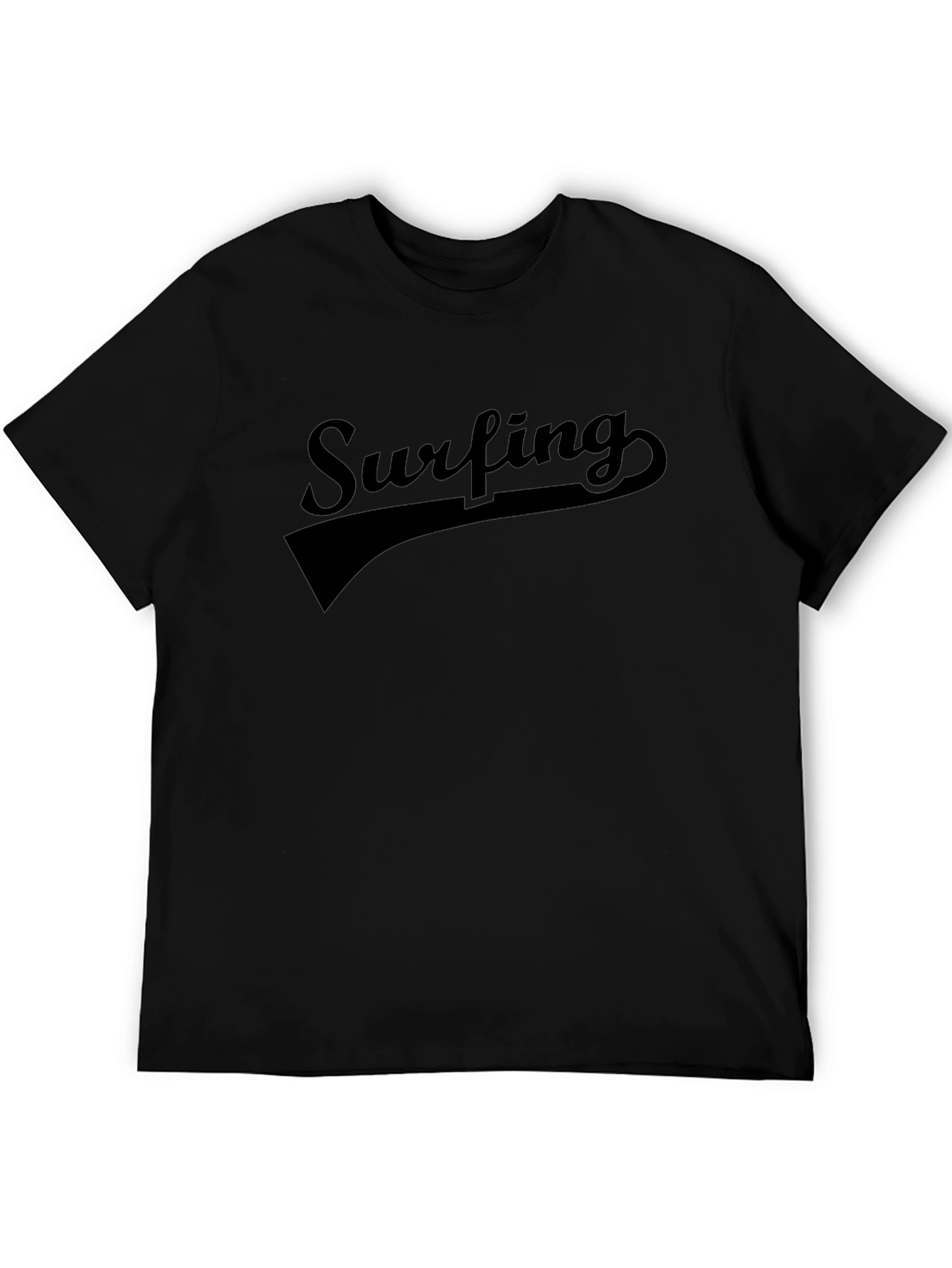 Surfing Graphic T-Shirt - Black