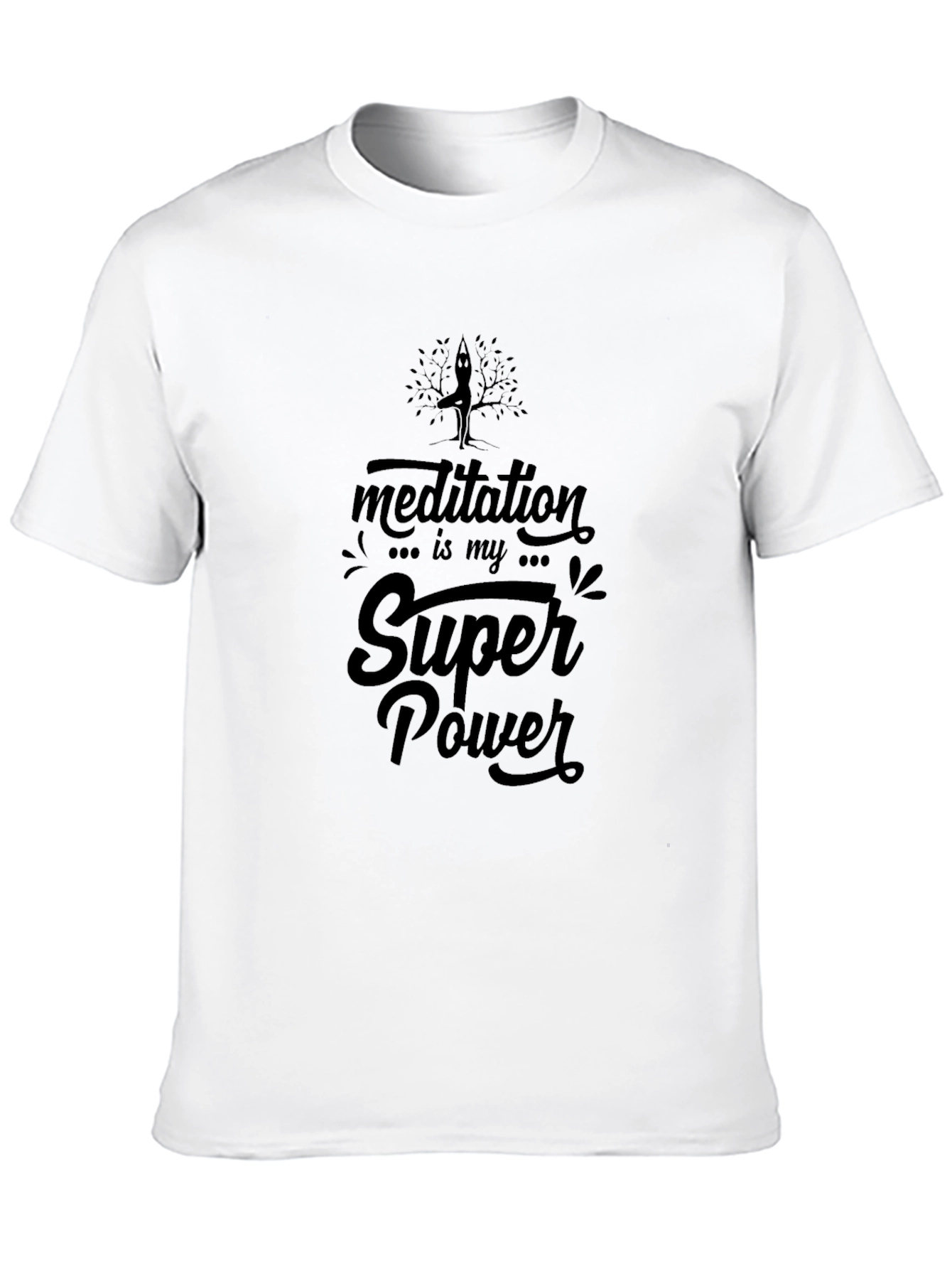 Meditation is My Super Power Black T-Shirt