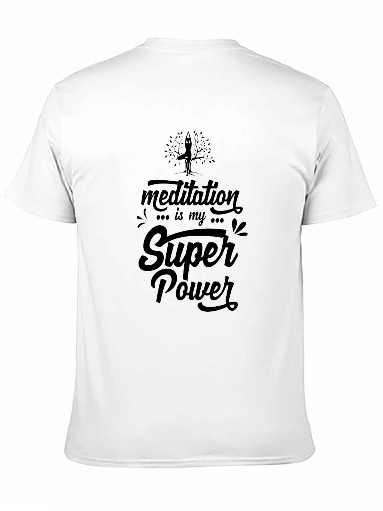 Meditation is My Super Power Black T-Shirt