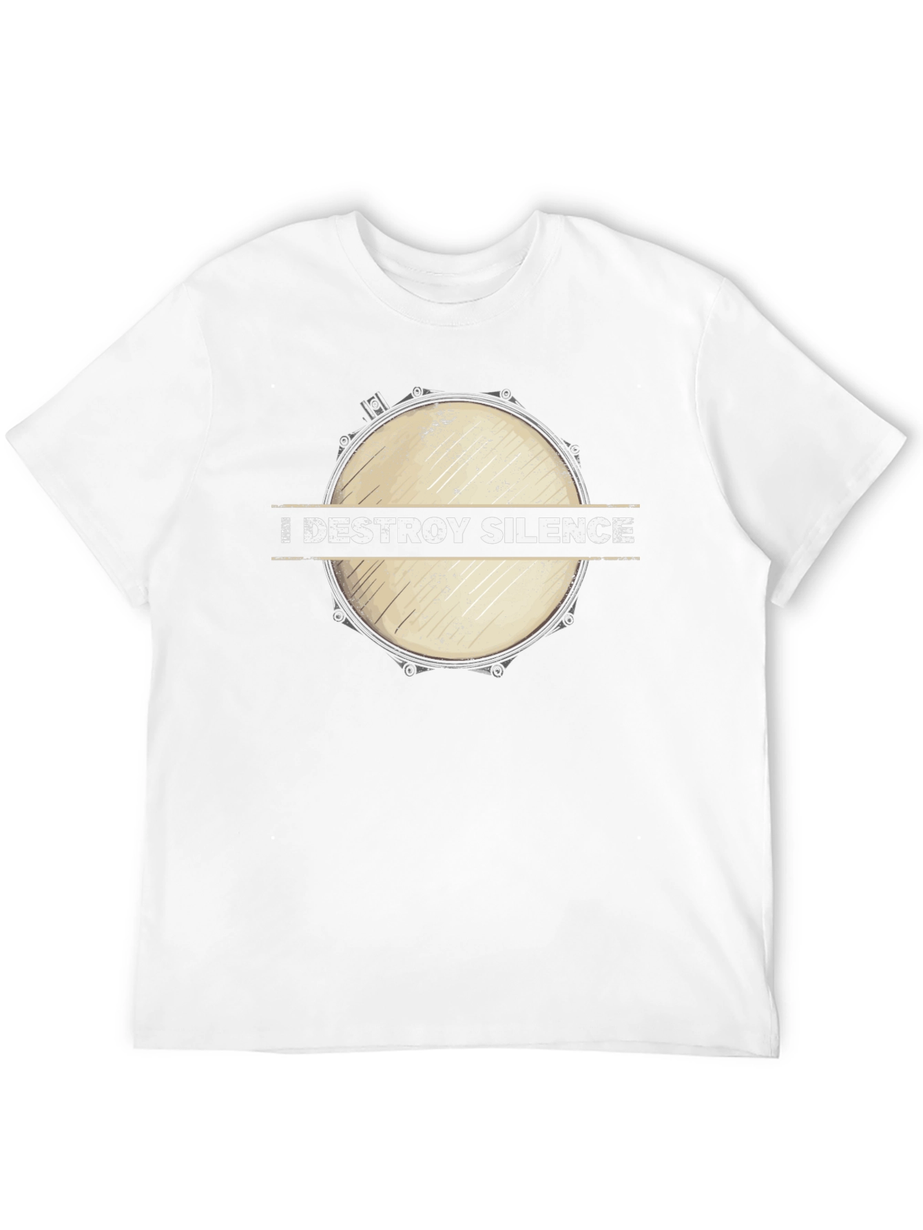 Destroy Silence Drum Graphic Tee - Black