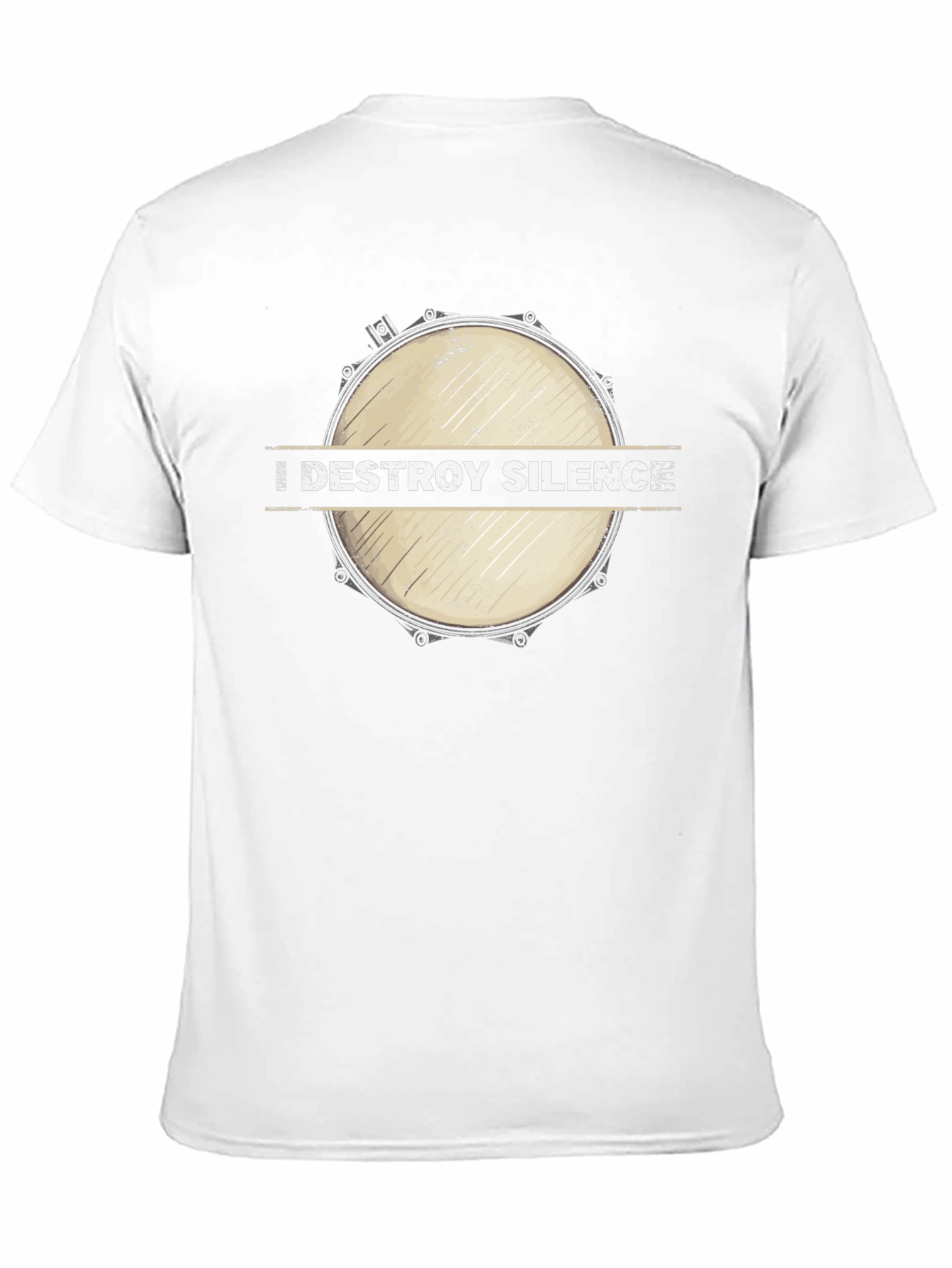 Destroy Silence Drum Graphic Tee - Black