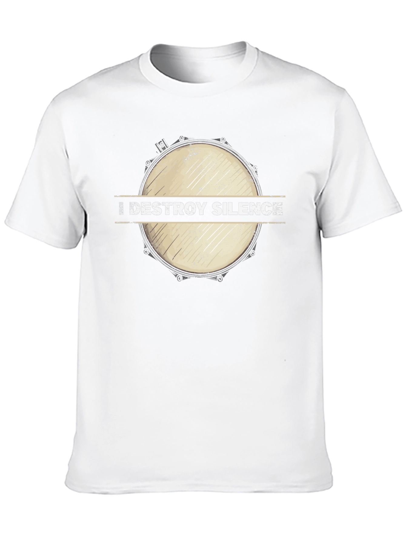 Destroy Silence Drum Graphic Tee - Black