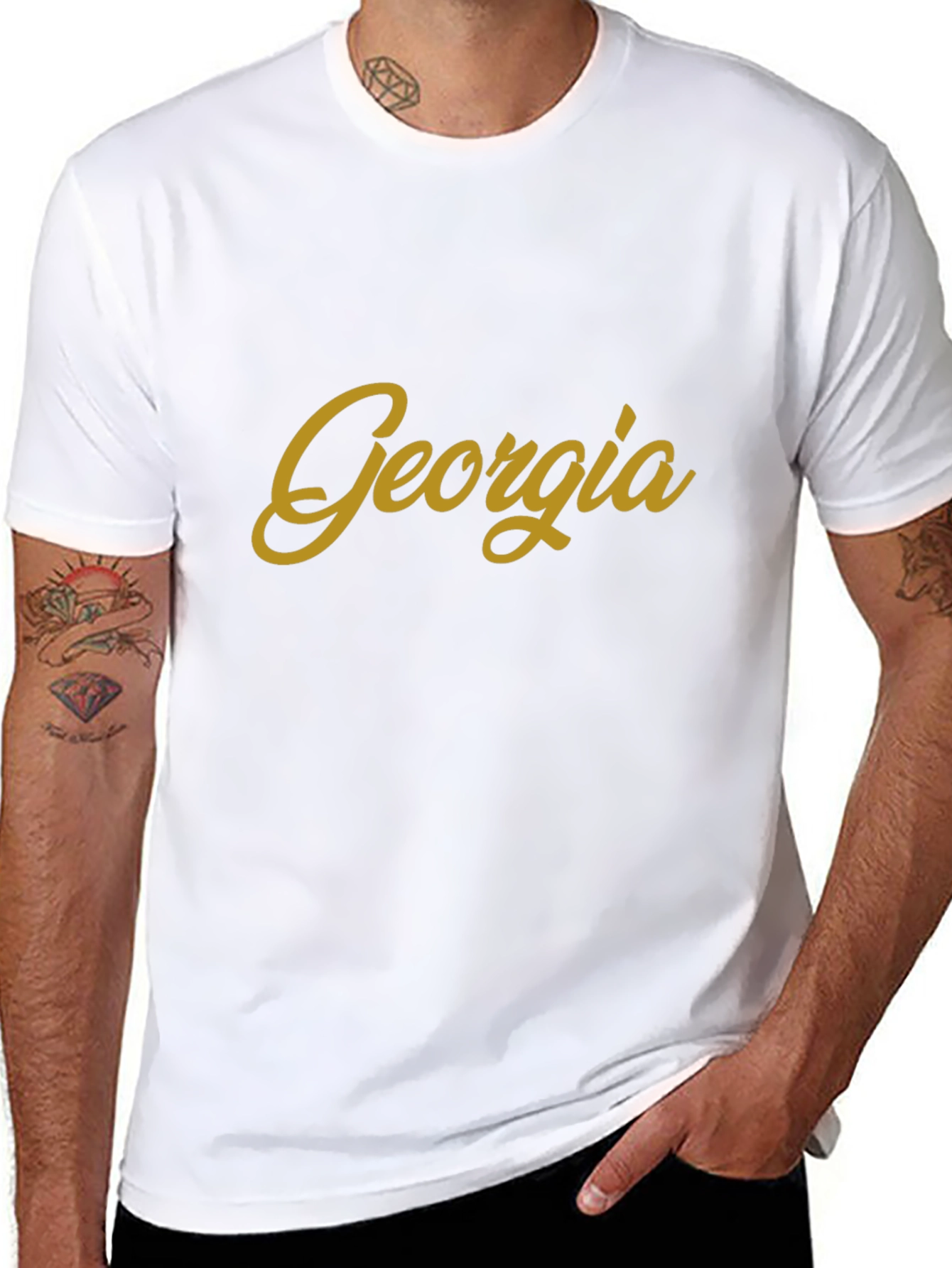 Georgia Script T-Shirt - Stylish State Pride