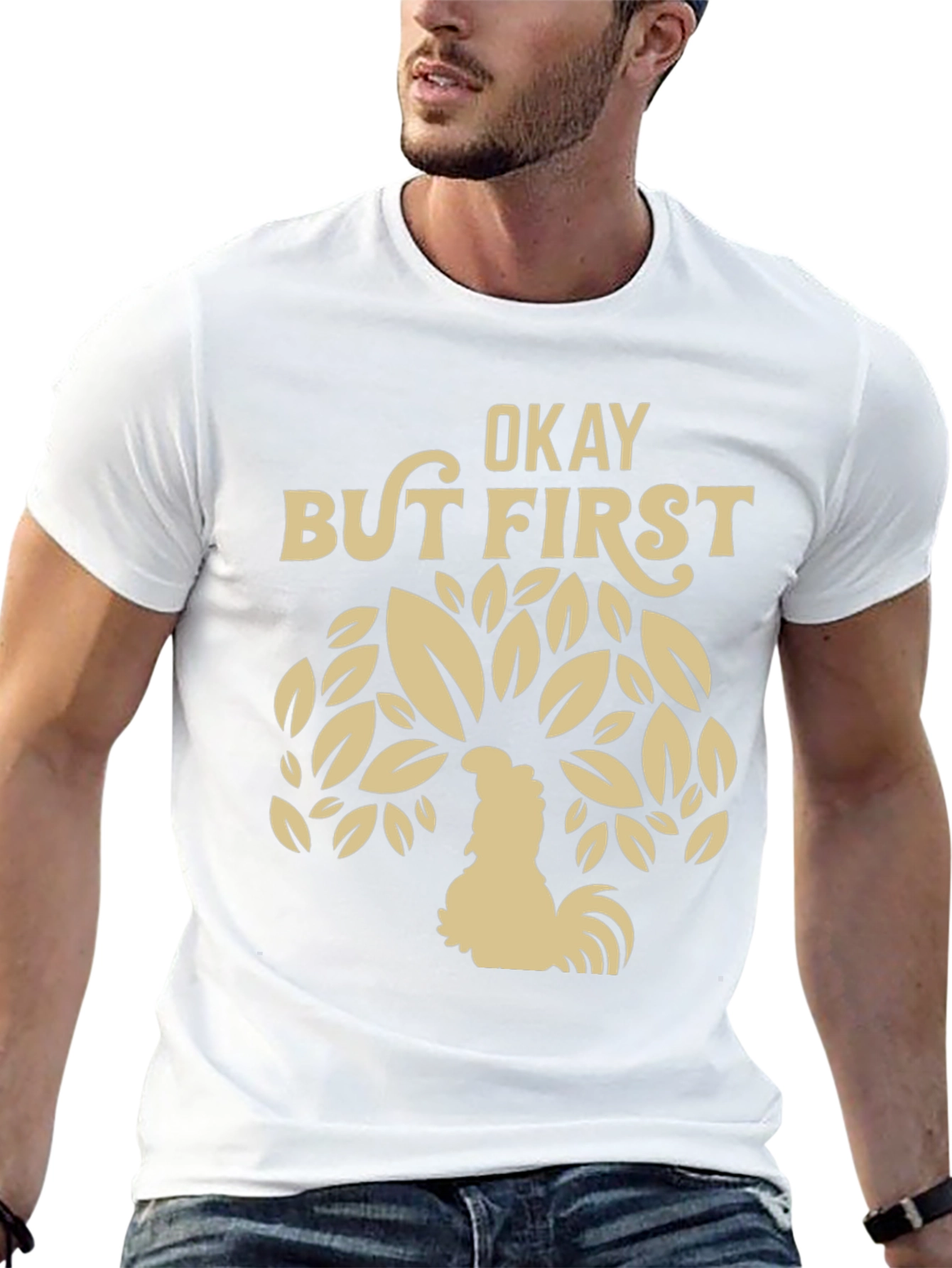 Okay But First Coffee Rooster Graphic Tee