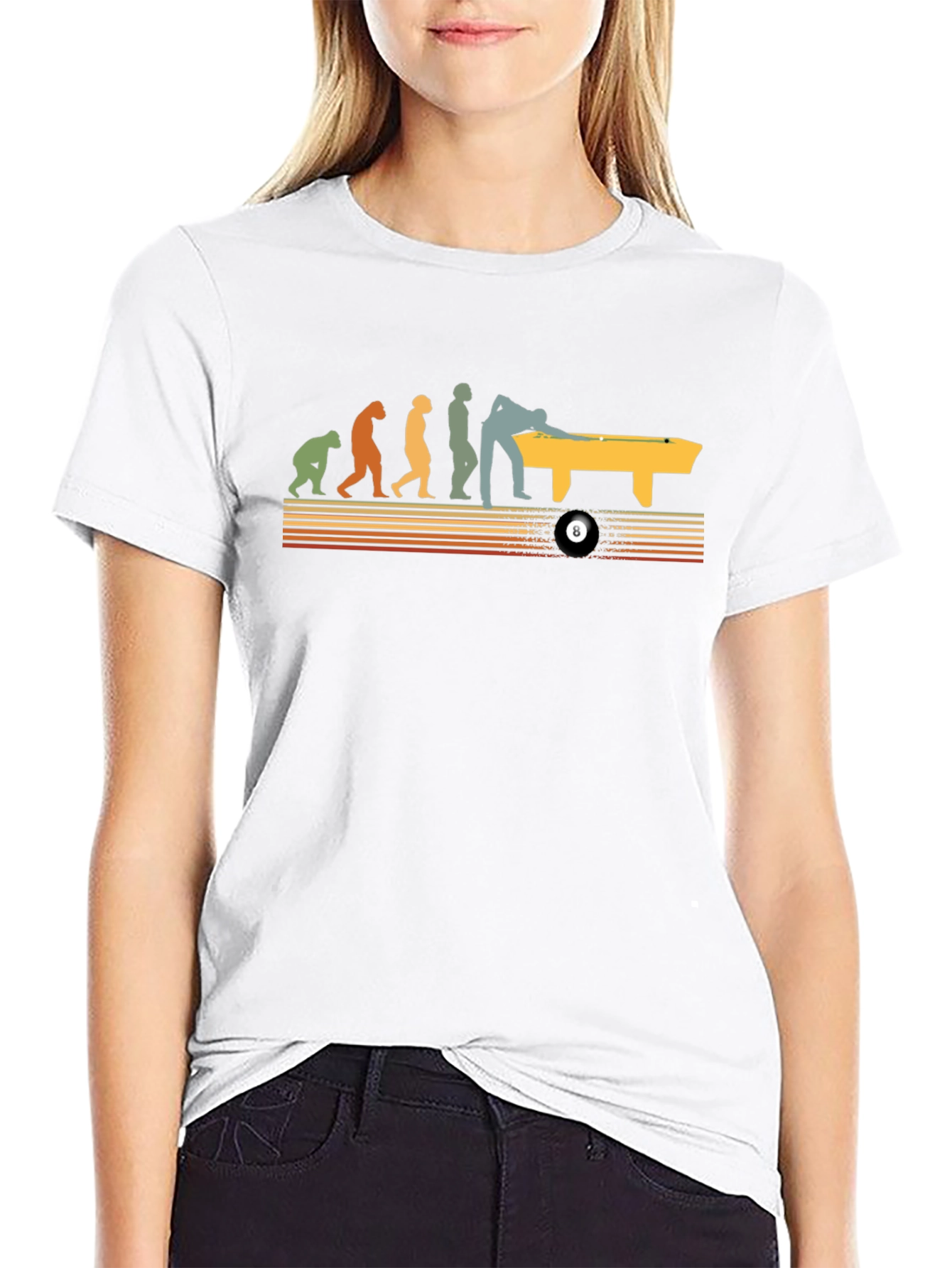 Evolution of Pool T-Shirt - Black Graphic Tee