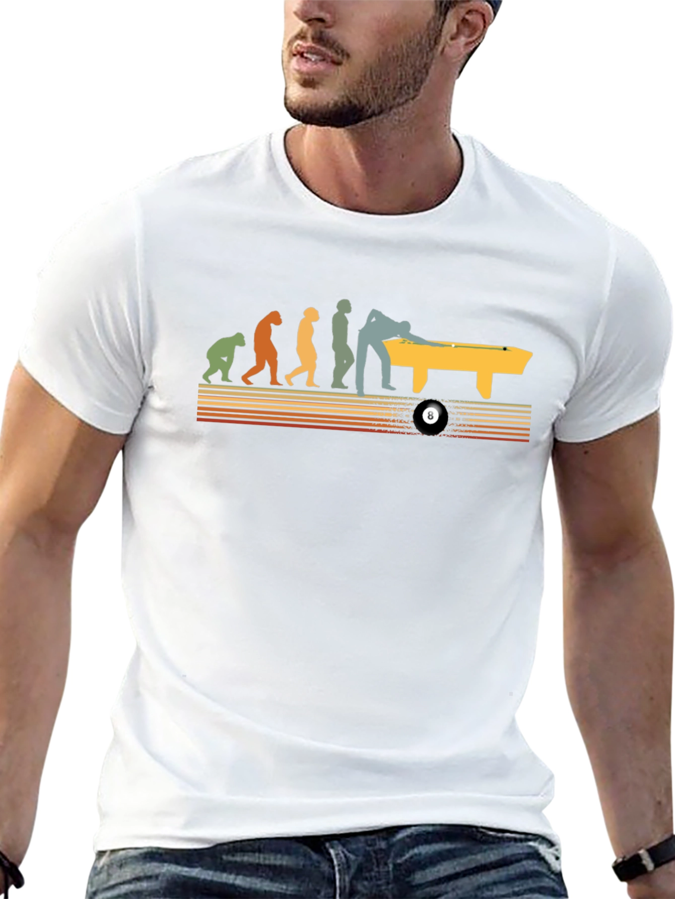 Evolution of Pool T-Shirt - Black Graphic Tee