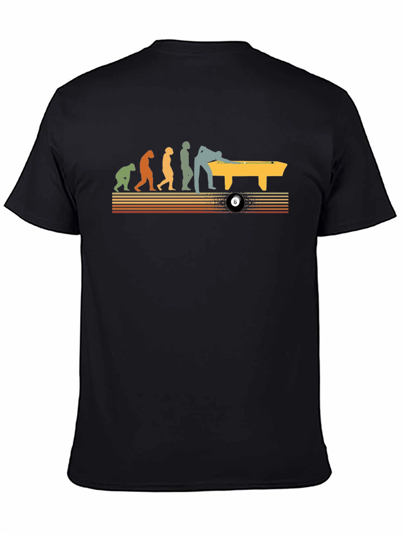 Evolution of Pool T-Shirt - Black Graphic Tee