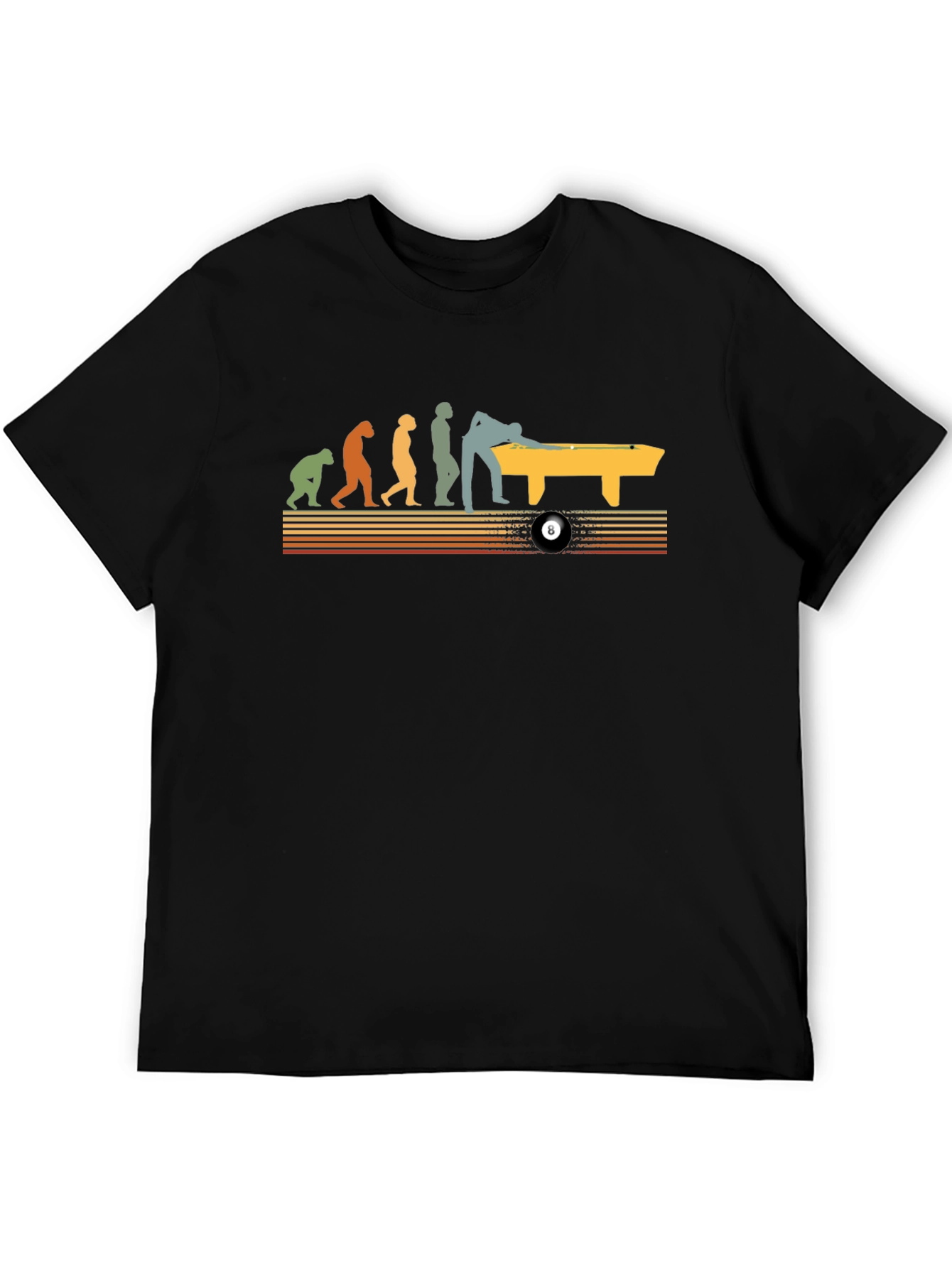 Evolution of Pool T-Shirt - Black Graphic Tee