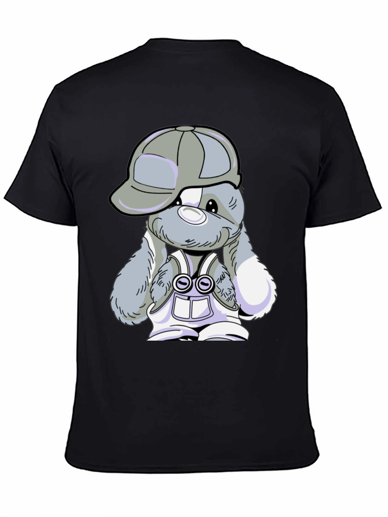 Cool Bunny Tee - Black Cotton T-Shirt