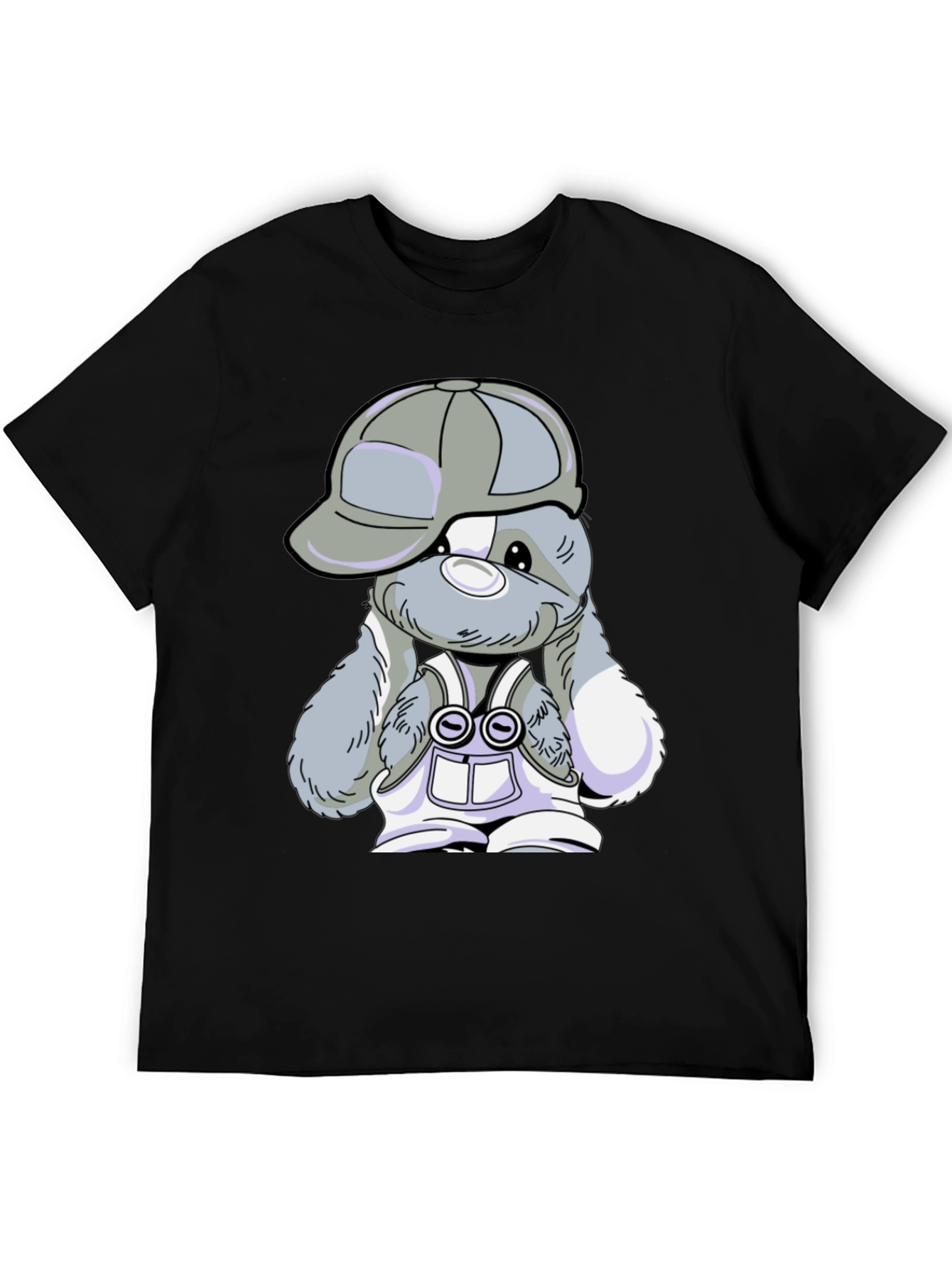 Cool Bunny Tee - Black Cotton T-Shirt