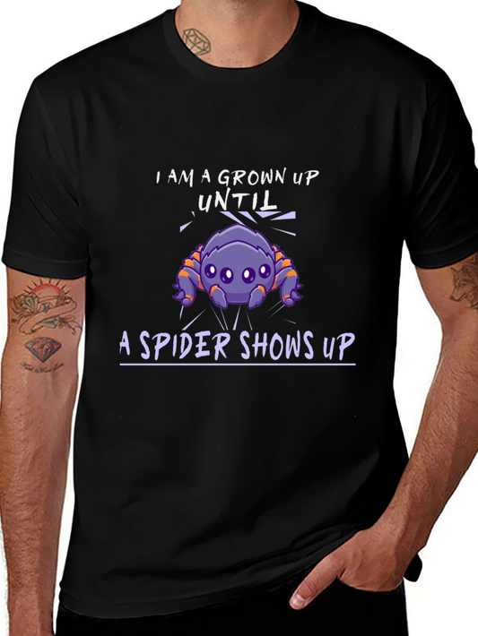 Funny Spider T-Shirt - I Am a Grown Up Until...