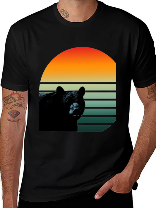 Retro Bear Graphic T-Shirt - Stylish Wildlife Design
