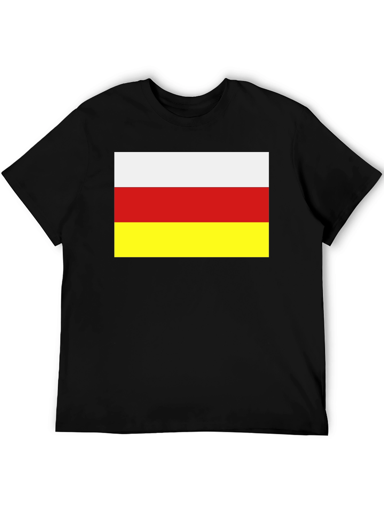 South Ossetia Flag T-Shirt - Black Cotton Tee