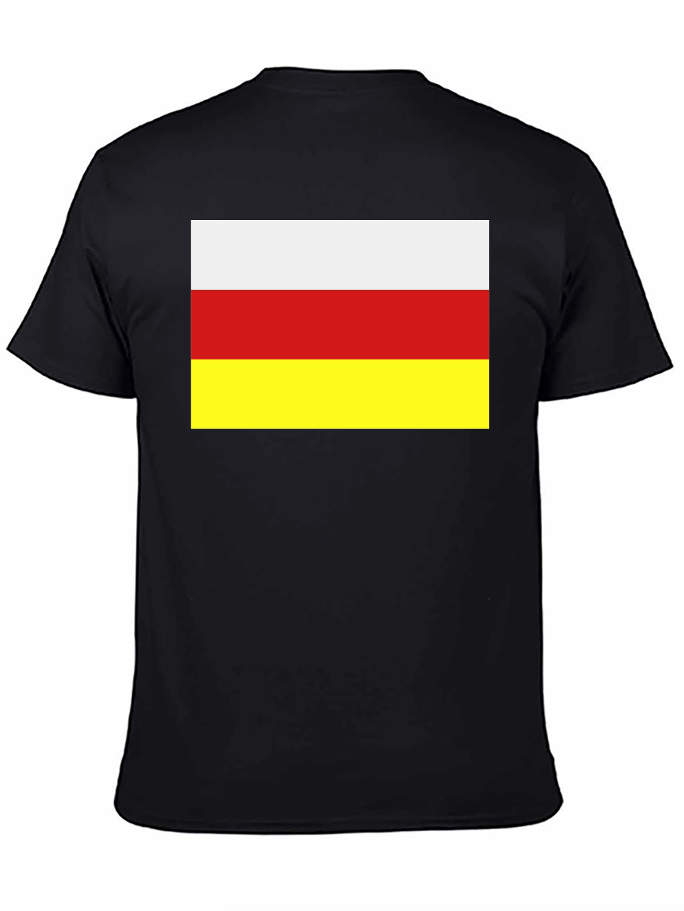 South Ossetia Flag T-Shirt - Black Cotton Tee