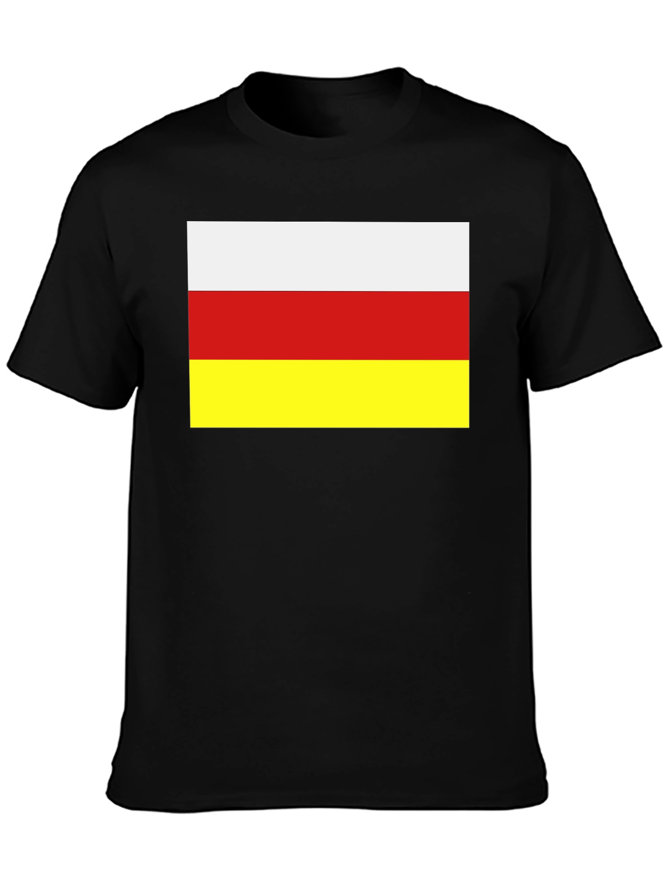 South Ossetia Flag T-Shirt - Black Cotton Tee