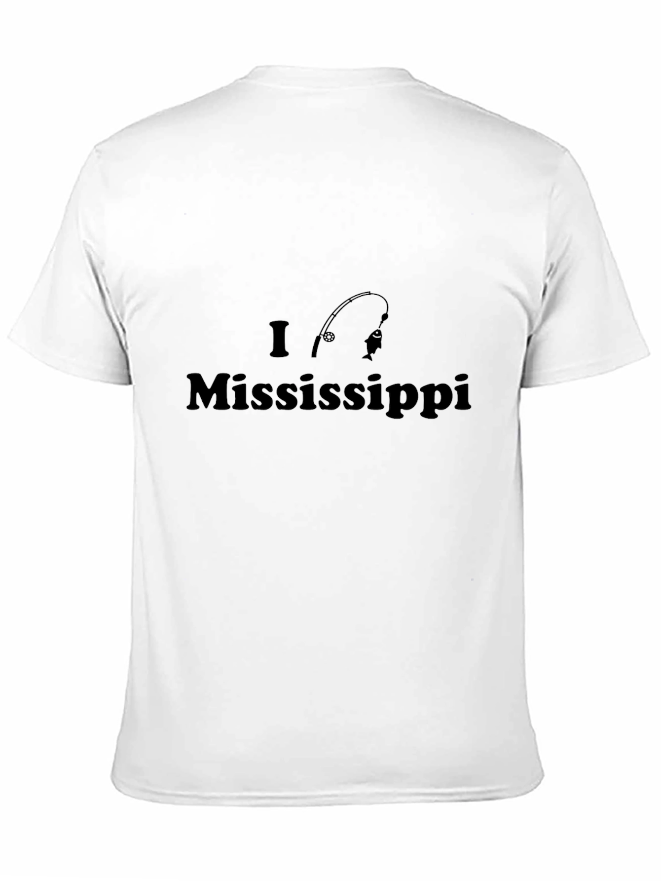 I Love Mississippi Fishing T-Shirt - Black