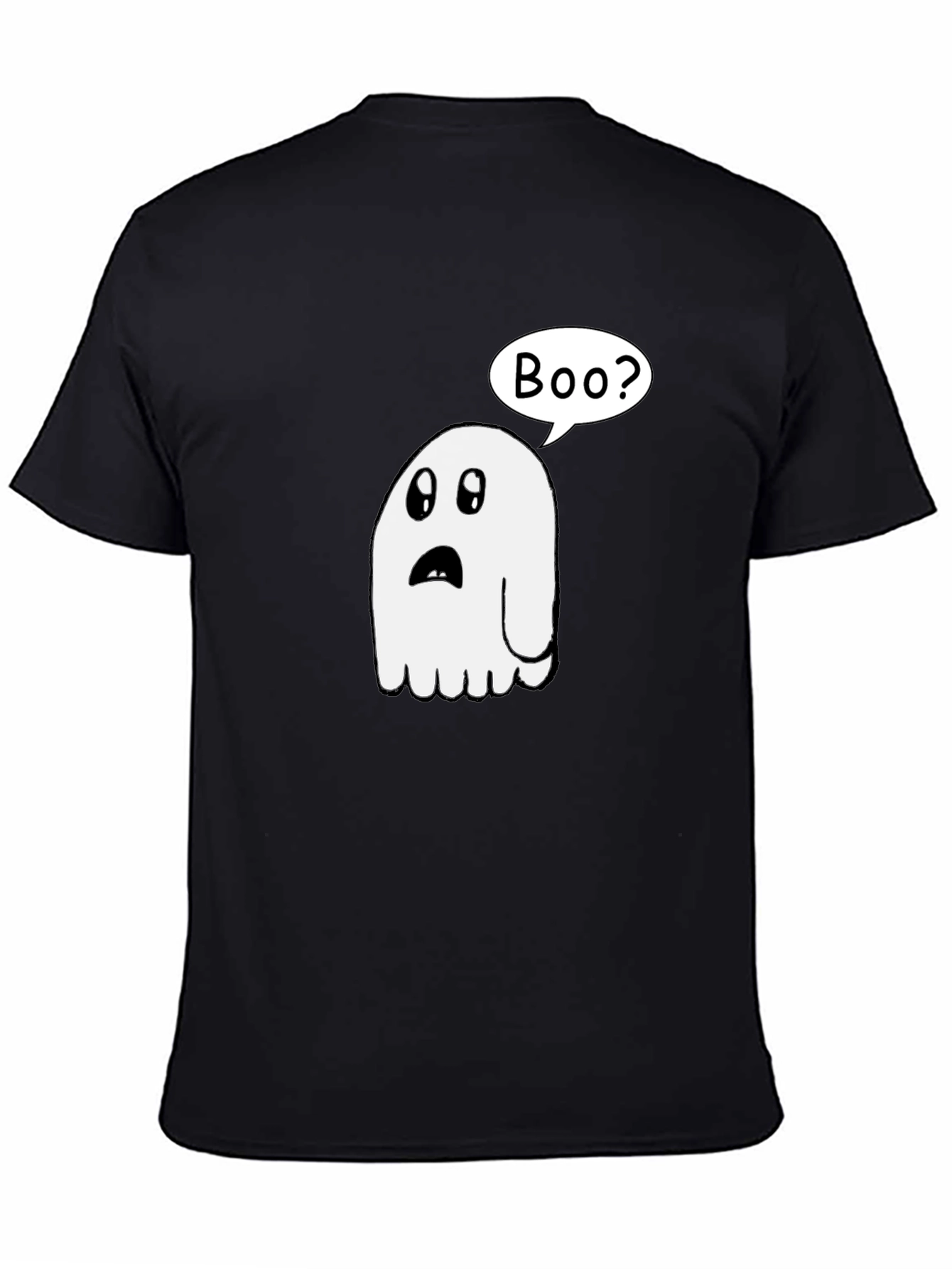 Boo? Ghost Graphic Black T-Shirt