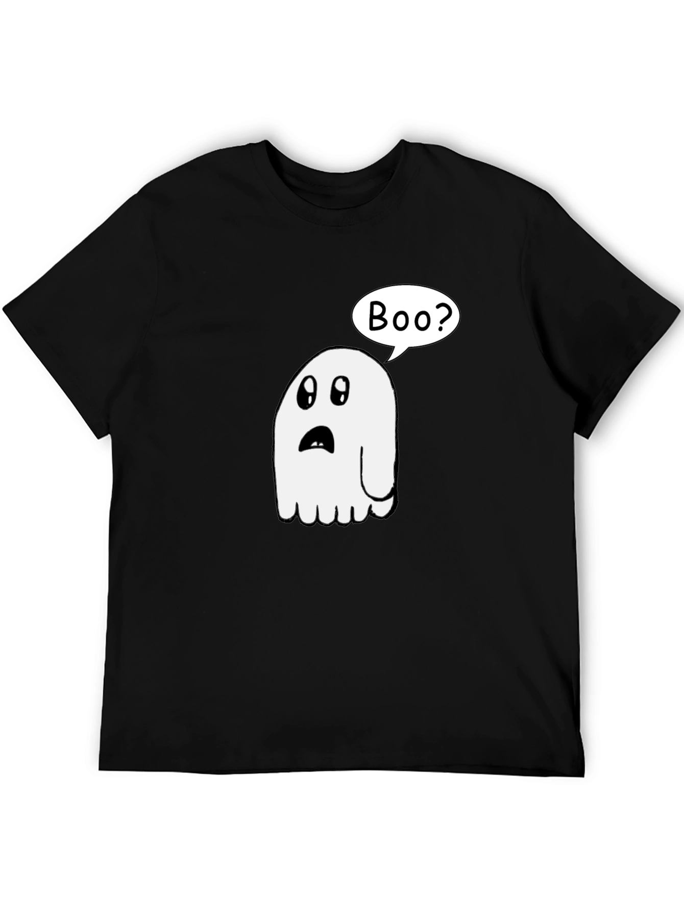 Boo? Ghost Graphic Black T-Shirt