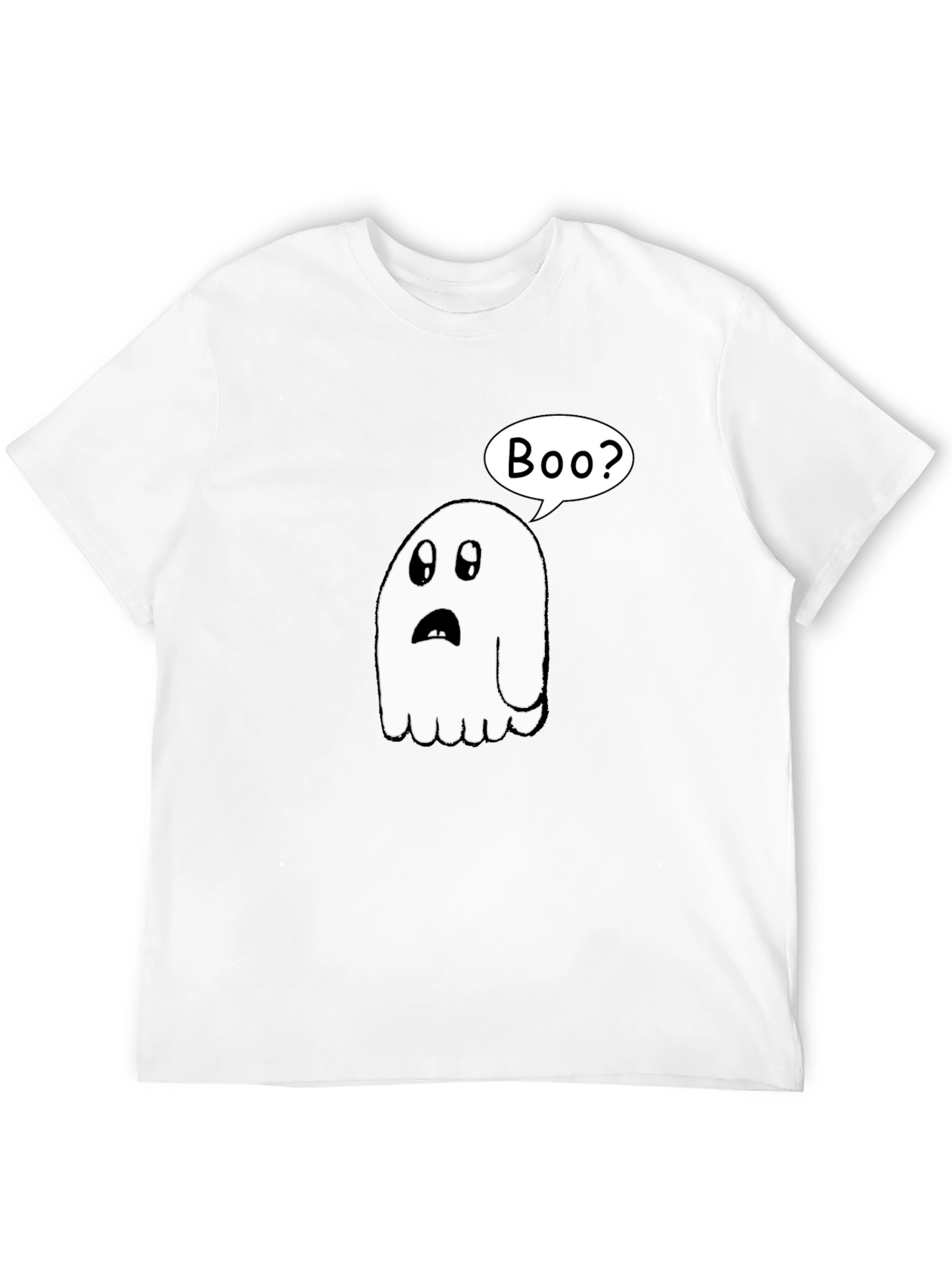 Boo? Ghost Graphic Black T-Shirt