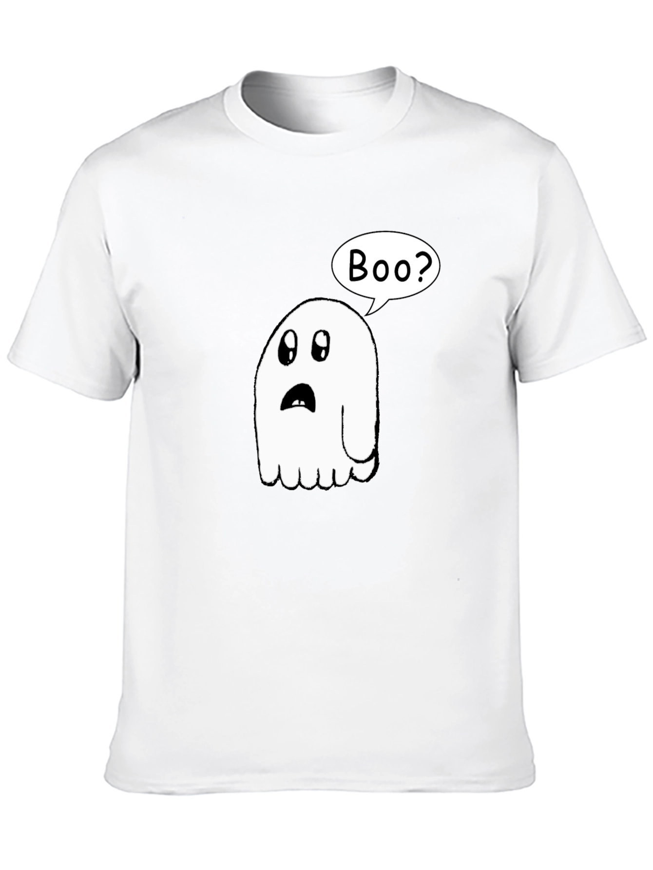 Boo? Ghost Graphic Black T-Shirt