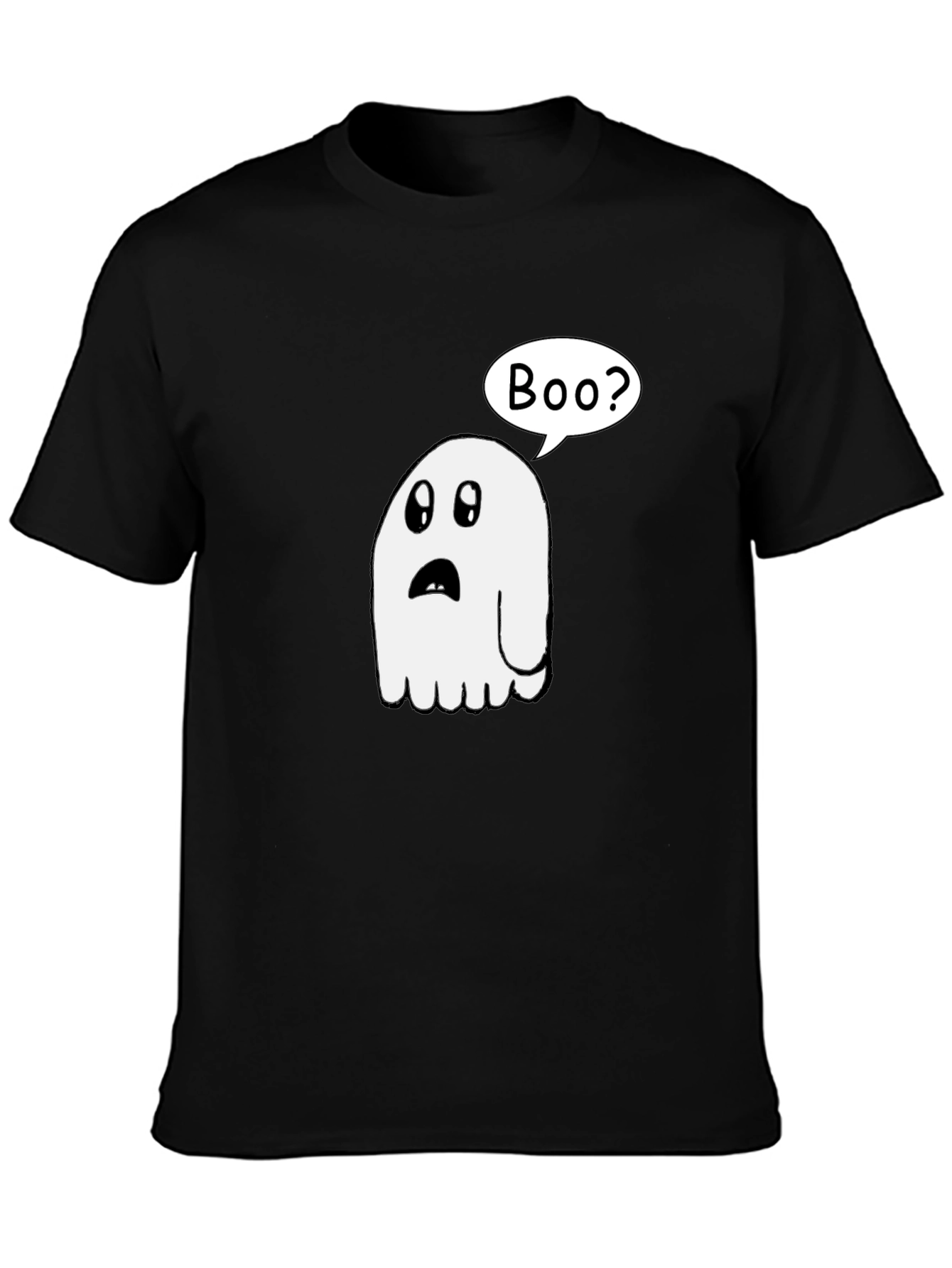 Boo? Ghost Graphic Black T-Shirt