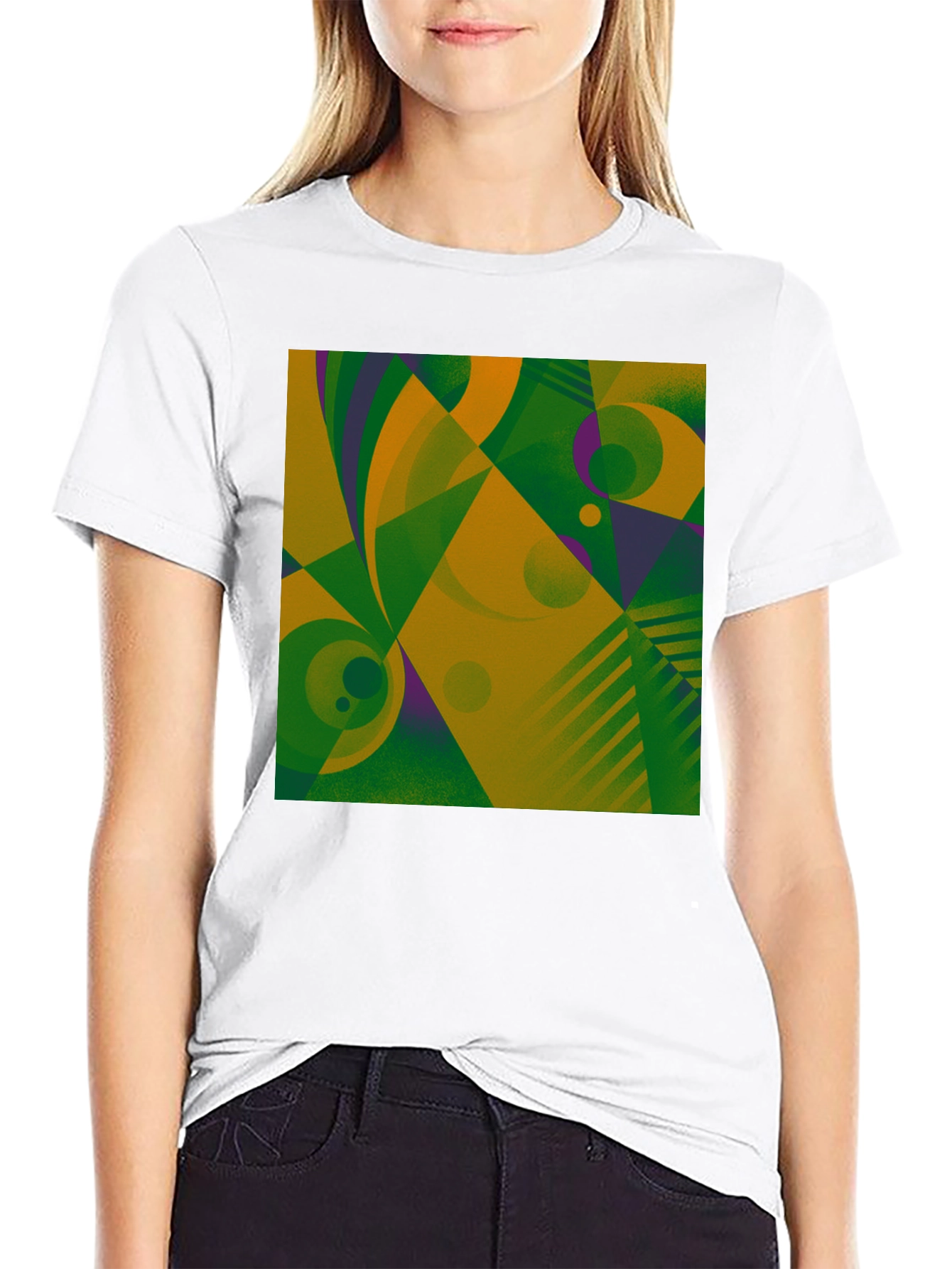 Abstract Geometric Graphic T-Shirt - Modern Art Tee