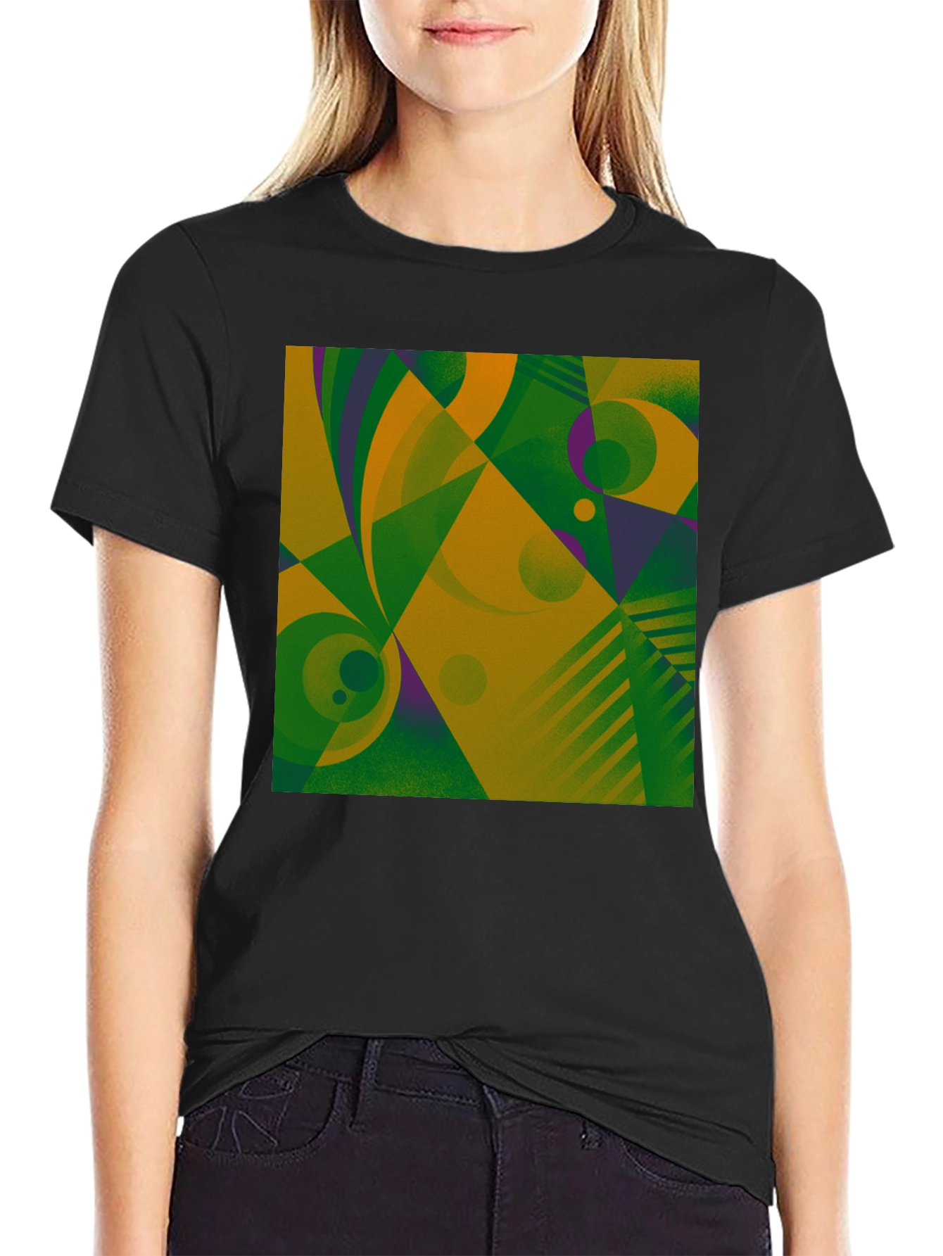 Abstract Geometric Graphic T-Shirt - Modern Art Tee