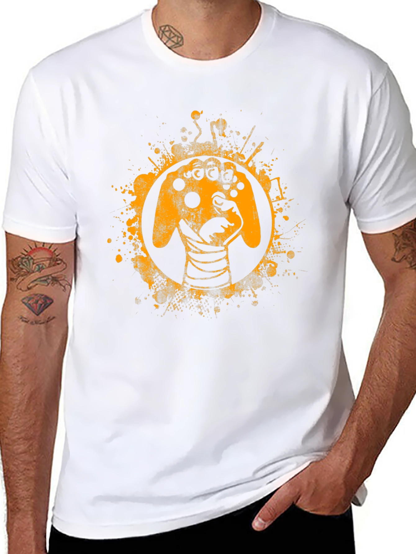 Gamer Controller Graphic Tee - Black