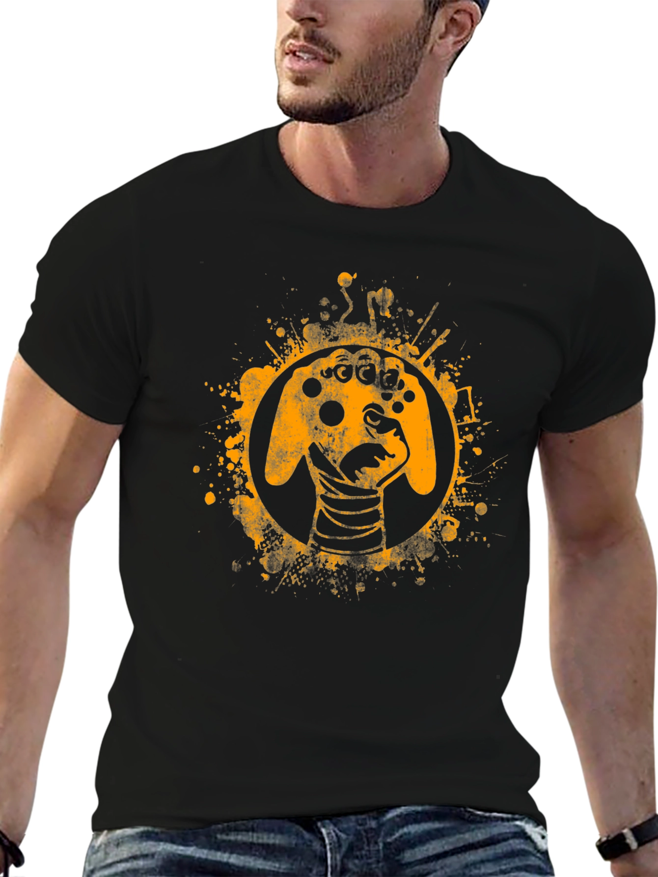Gamer Controller Graphic Tee - Black