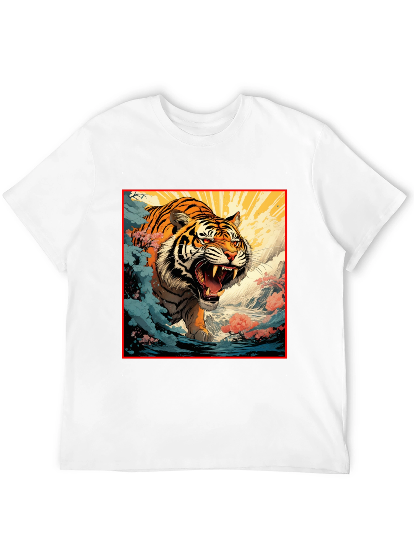 Tiger Graphic Black T-Shirt | Bold Animal Print Tee