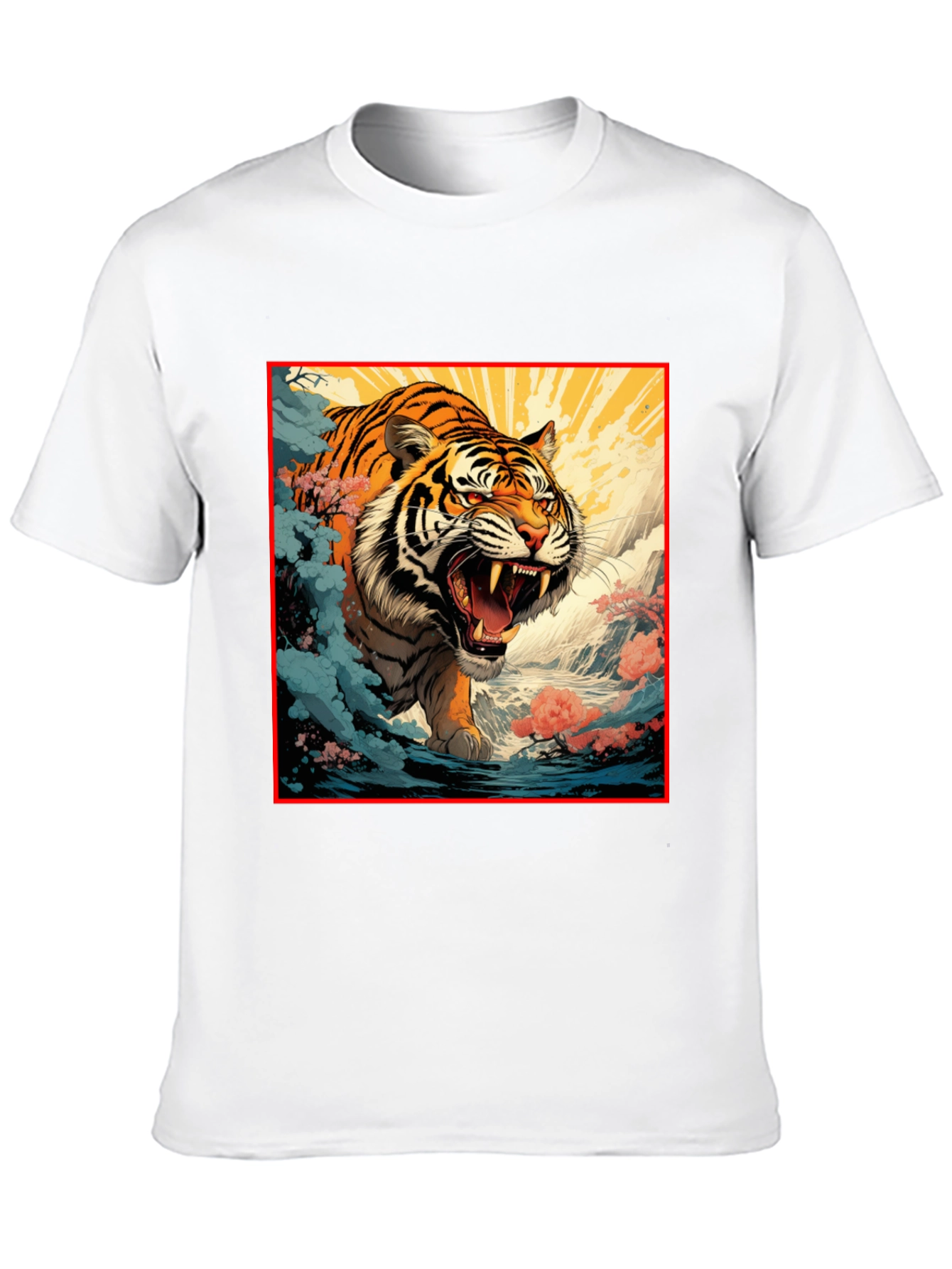 Tiger Graphic Black T-Shirt | Bold Animal Print Tee