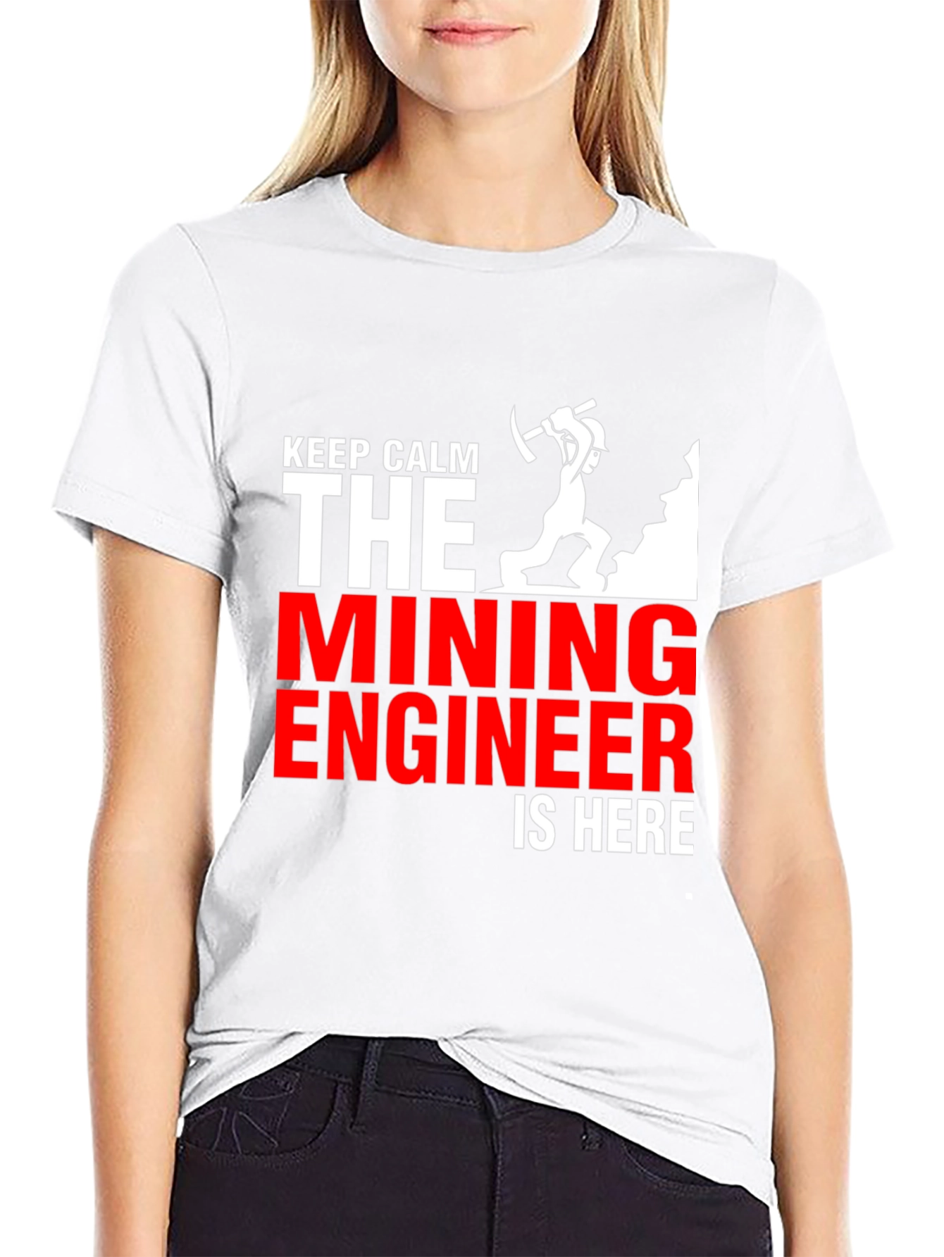 Keep Calm Mining Engineer T-Shirt - Black