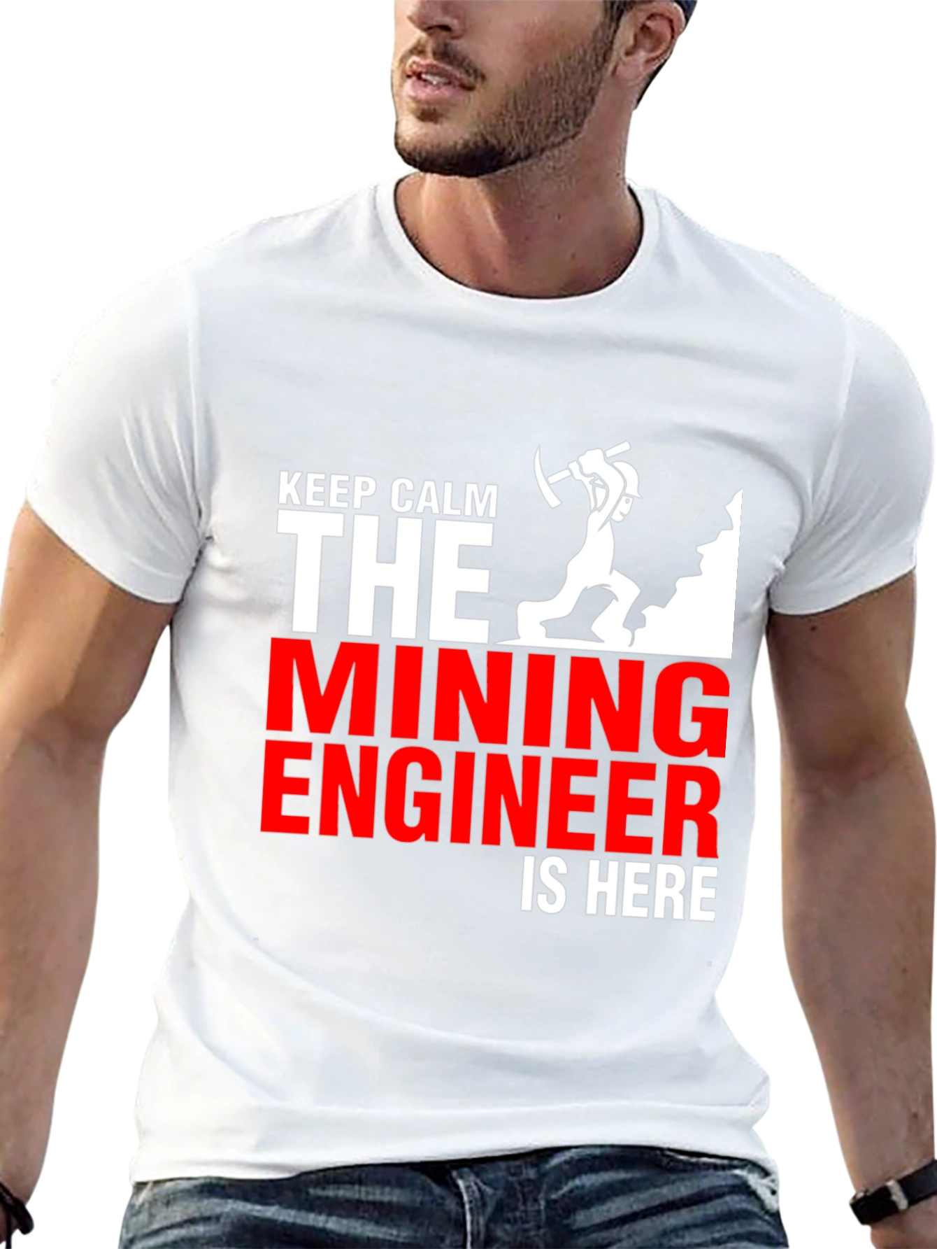 Keep Calm Mining Engineer T-Shirt - Black