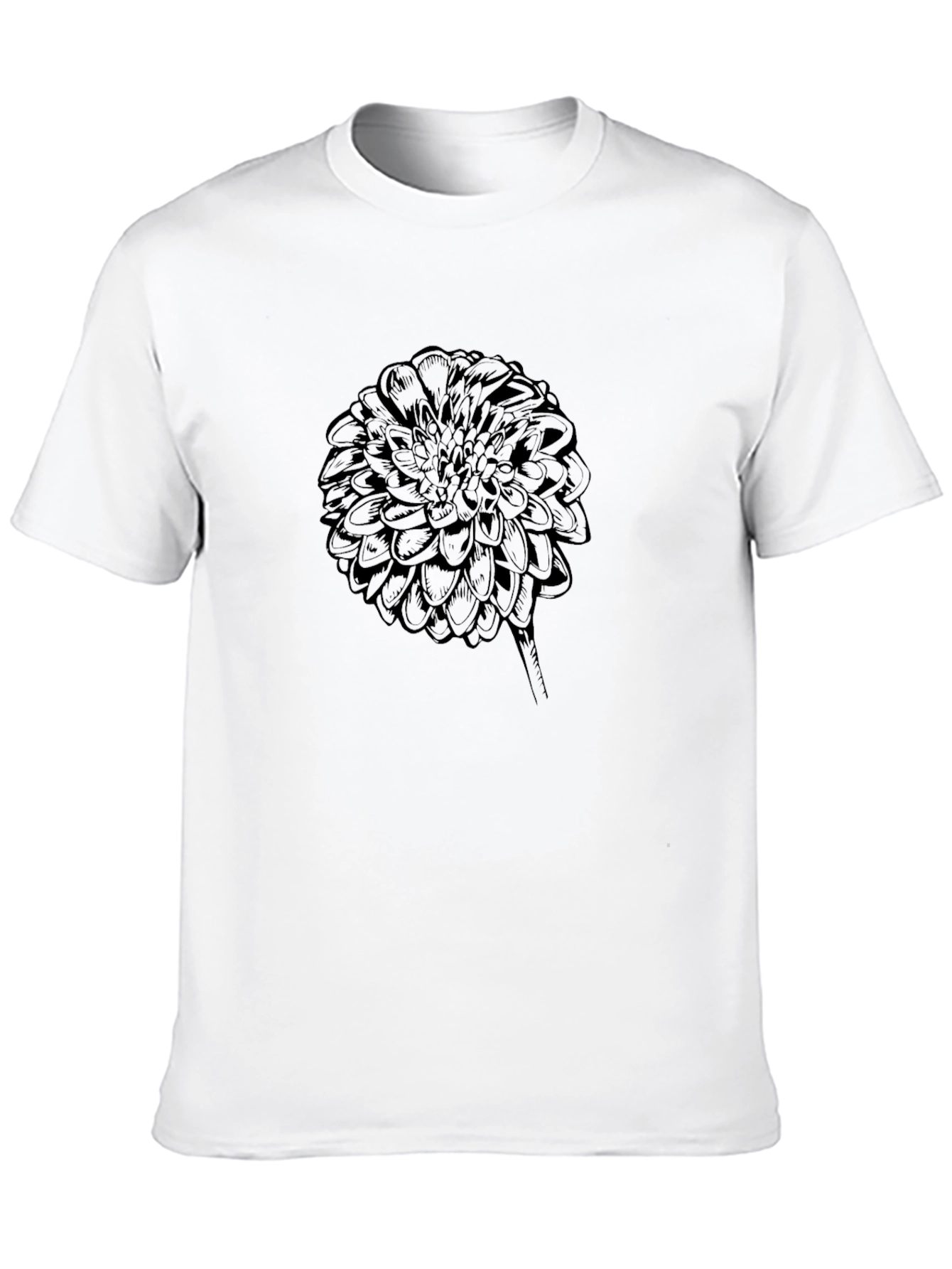 Black Floral Graphic Tee - Mens Casual Style
